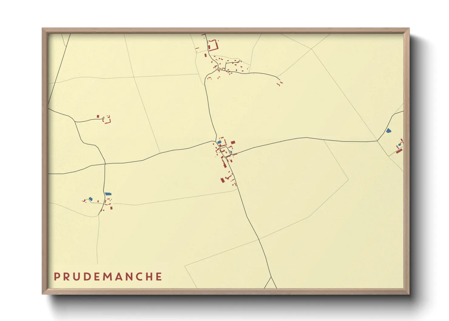 Une affiche de carte sur Prudemanche