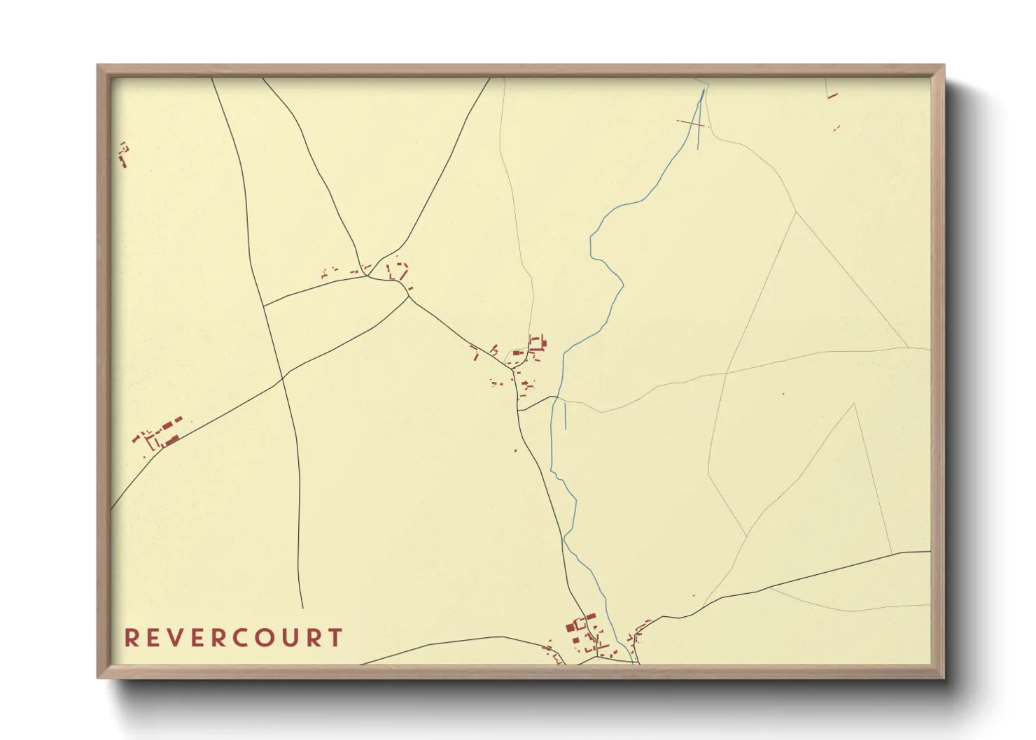 Une affiche de carte sur Revercourt