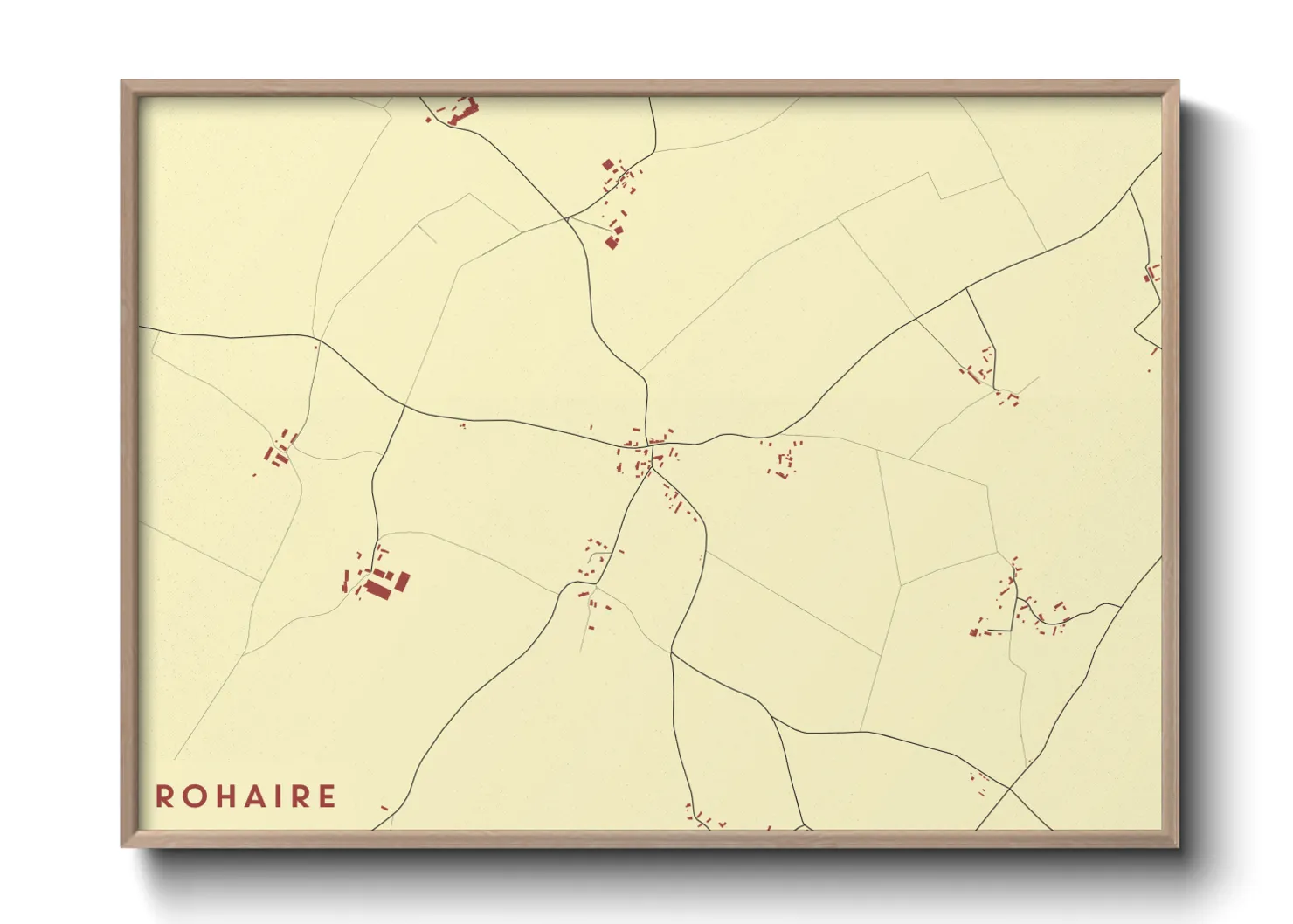 Une affiche de carte sur Rohaire