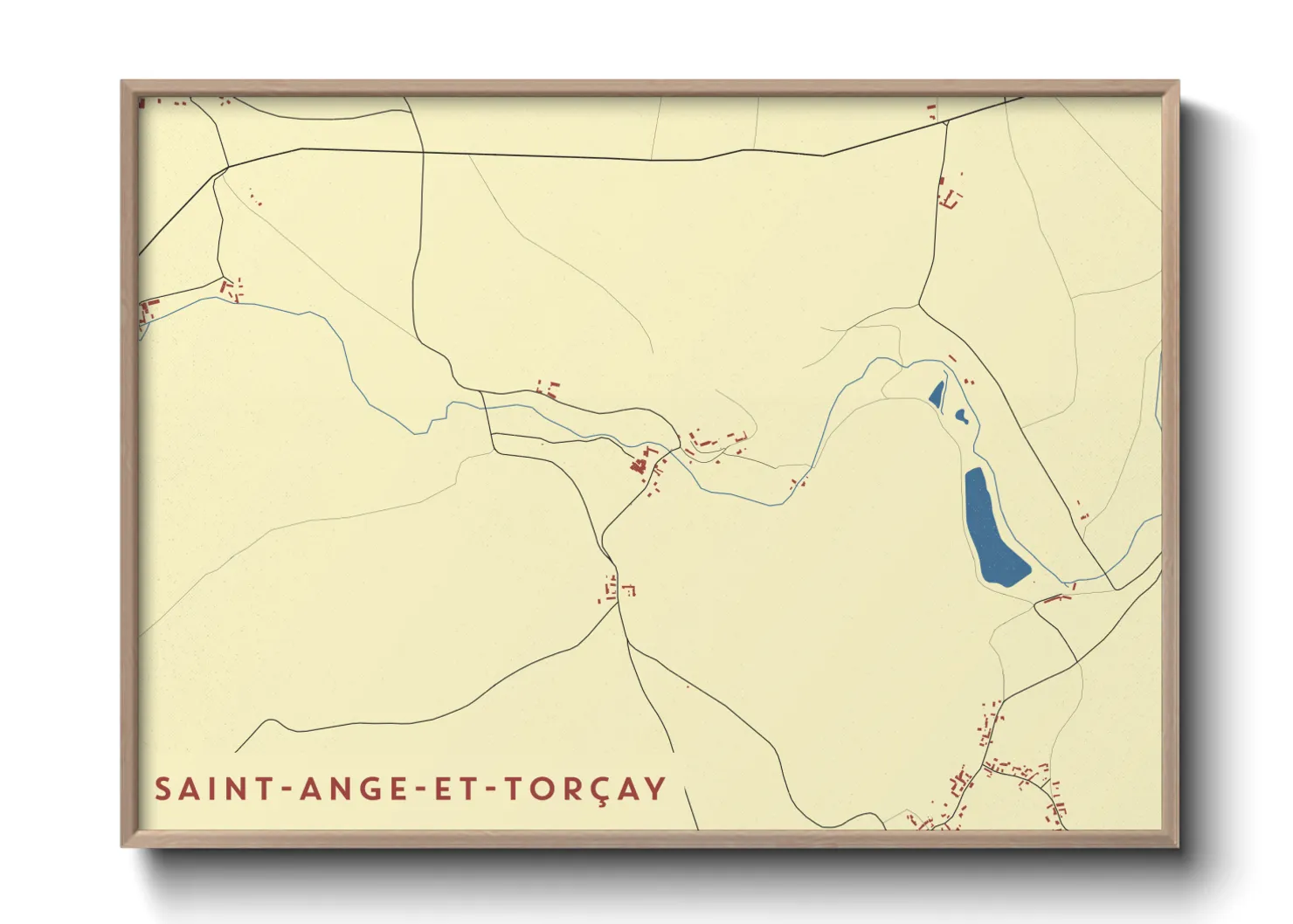 Une affiche de carte sur Saint-Ange-et-Torçay