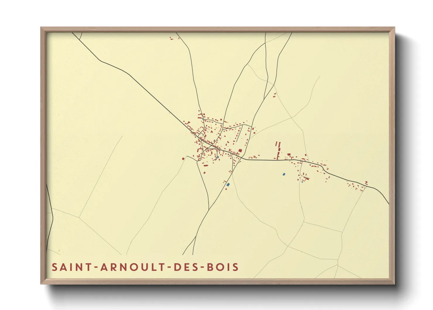 Une affiche de carte sur Saint-Arnoult-des-Bois
