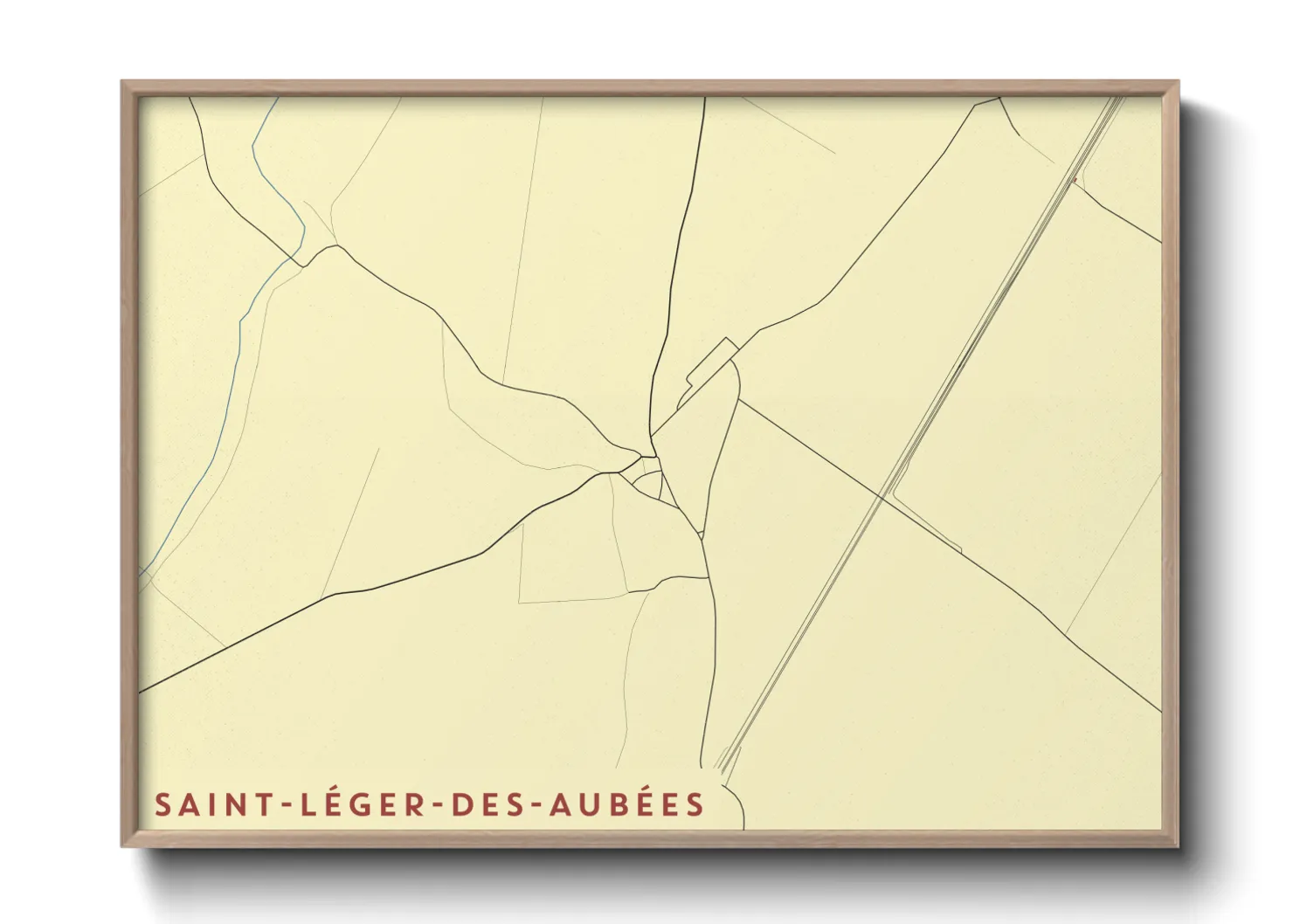 Une affiche de carte sur Saint-Léger-des-Aubées