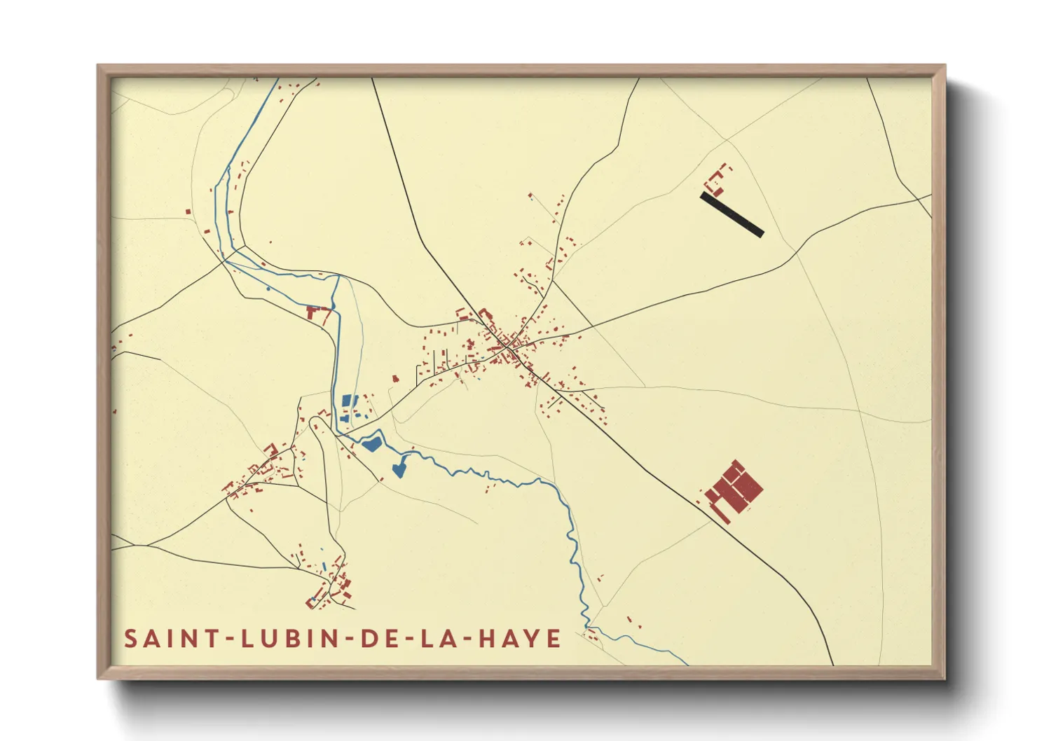 Une affiche de carte sur Saint-Lubin-de-la-Haye