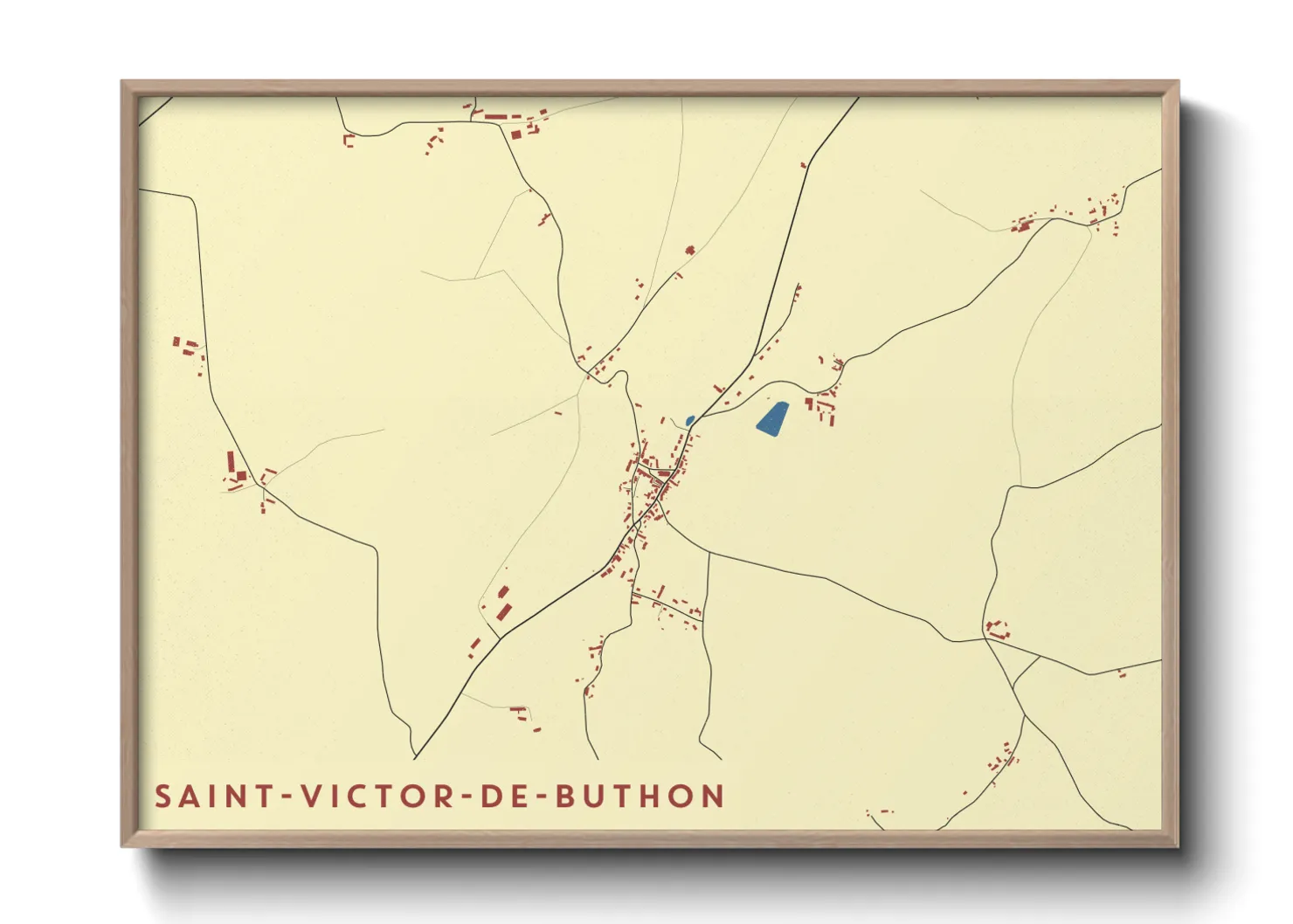 Une affiche de carte sur Saint-Victor-de-Buthon