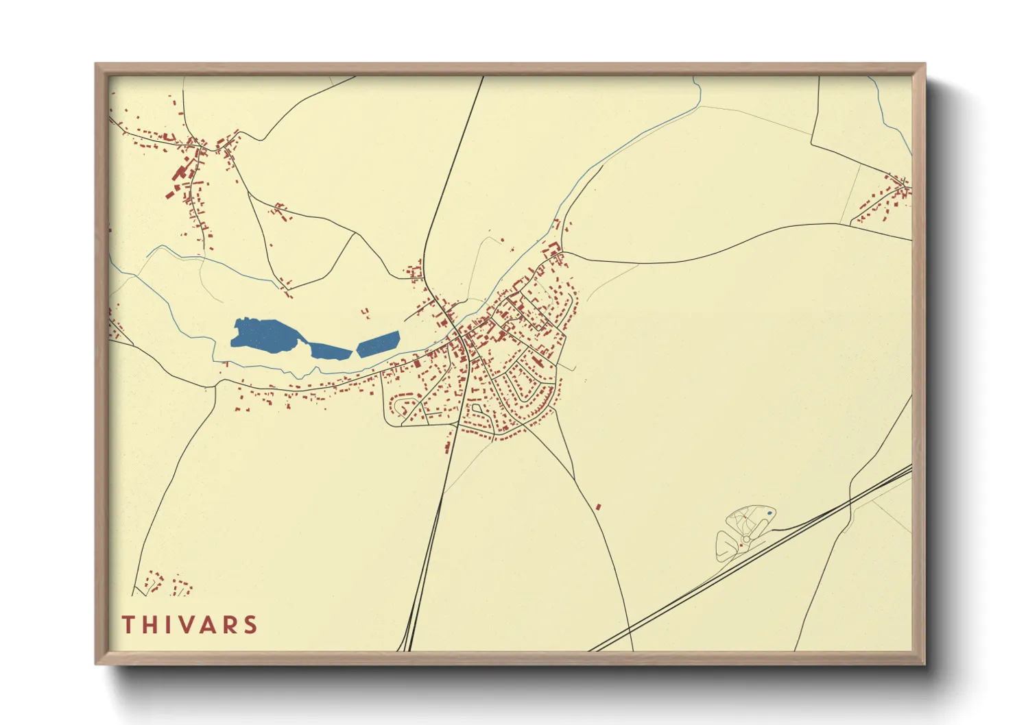 Une affiche de carte sur Thivars