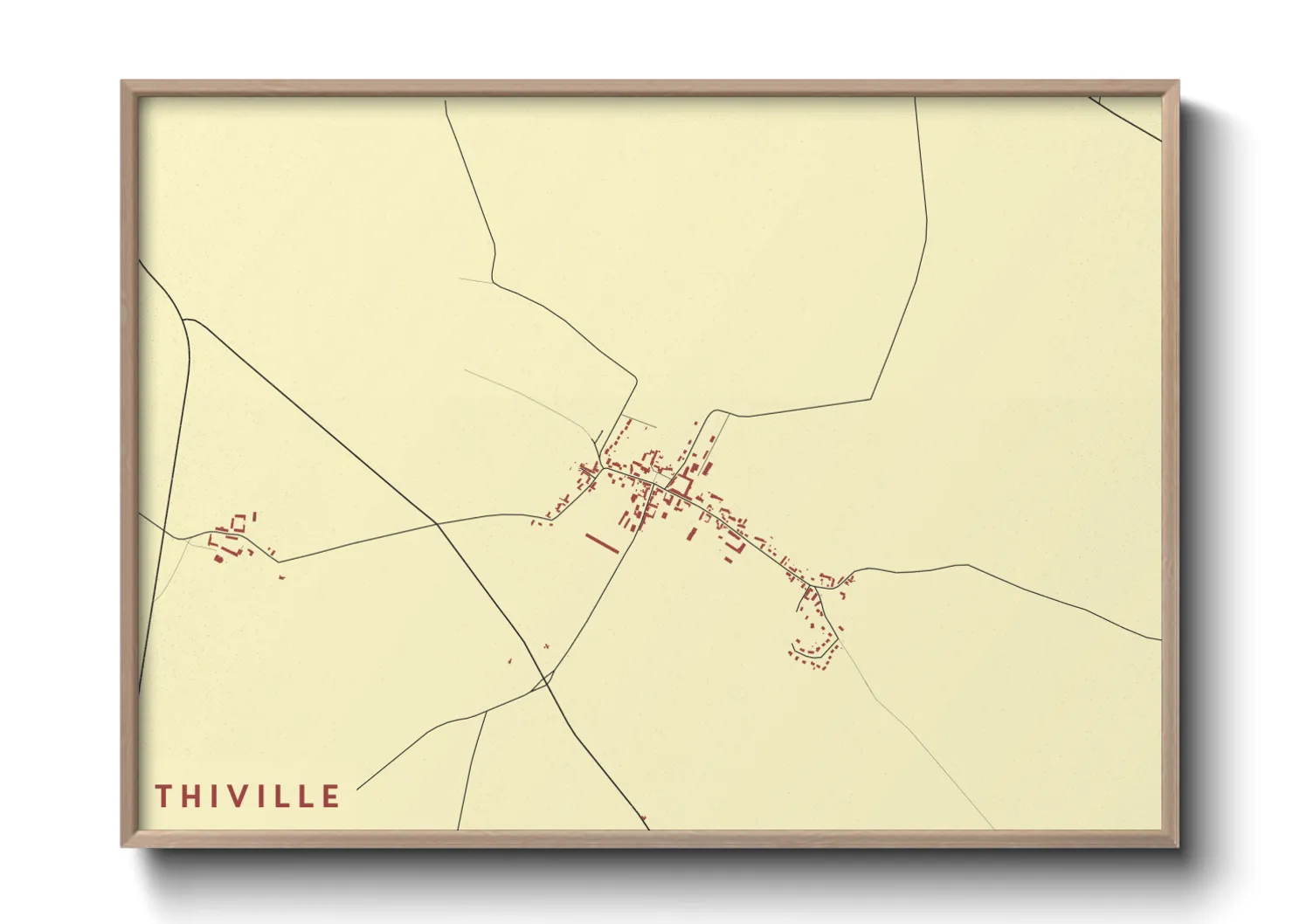 Une affiche de carte sur Thiville
