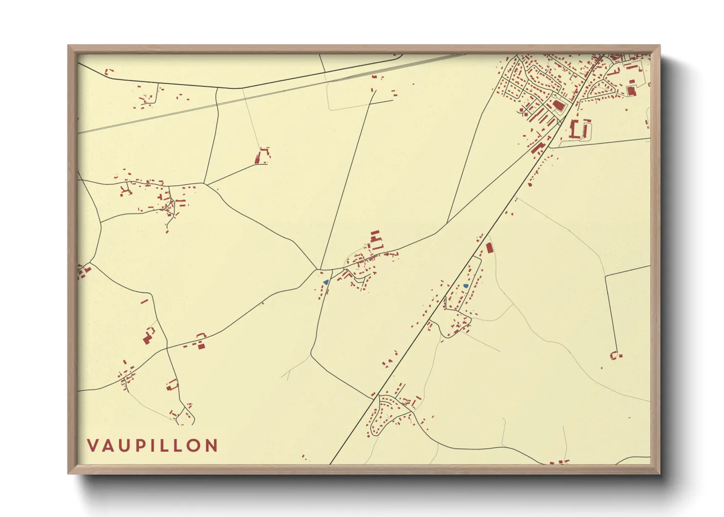 Une affiche de carte sur Vaupillon