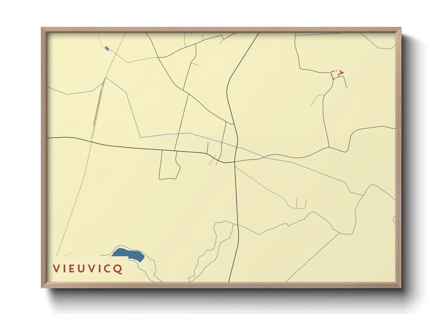 Une affiche de carte sur Vieuvicq