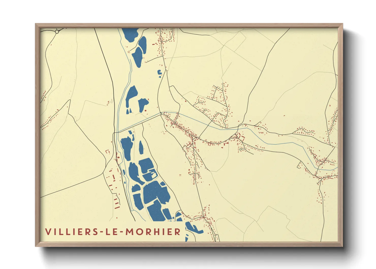 Une affiche de carte sur Villiers-le-Morhier