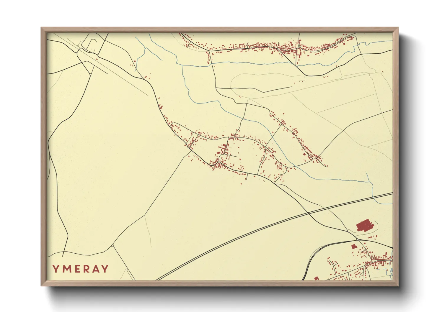 Une affiche de carte sur Ymeray