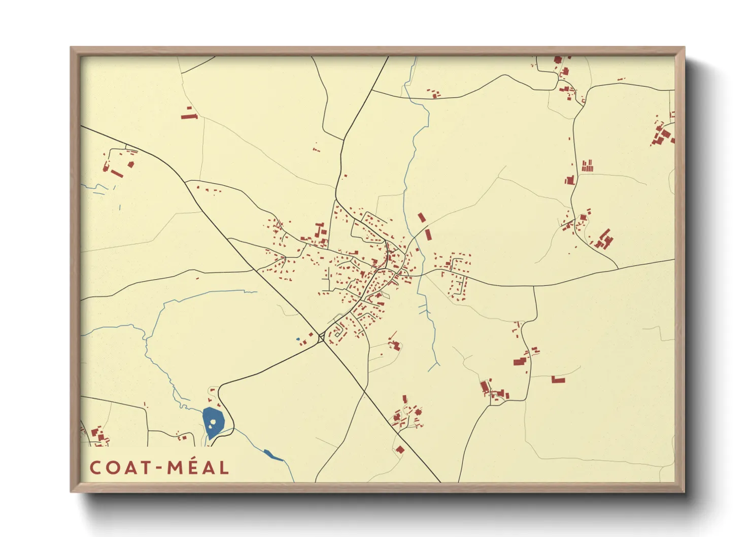 Une affiche de carte sur Coat-Méal
