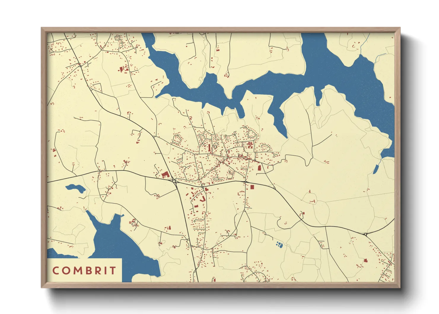 Une affiche de carte sur Combrit