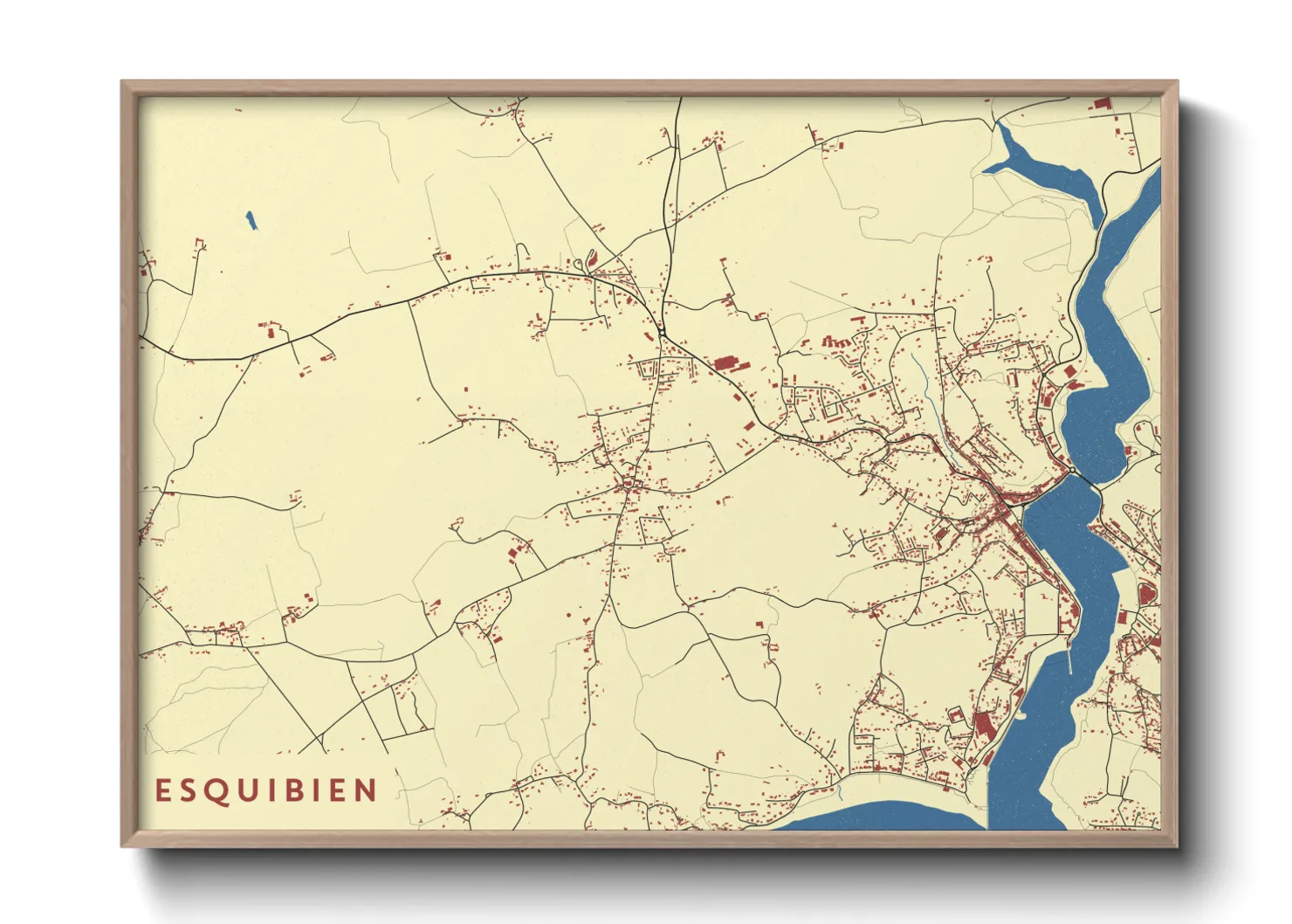 Une affiche de carte sur Esquibien