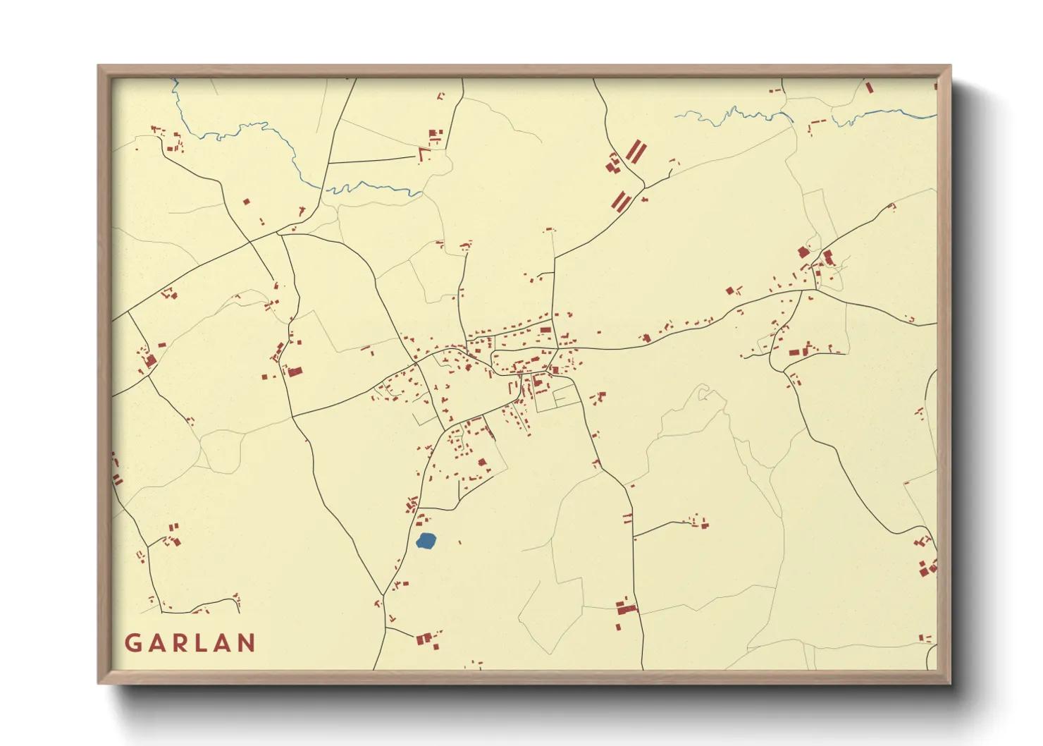 Une affiche de carte sur Garlan