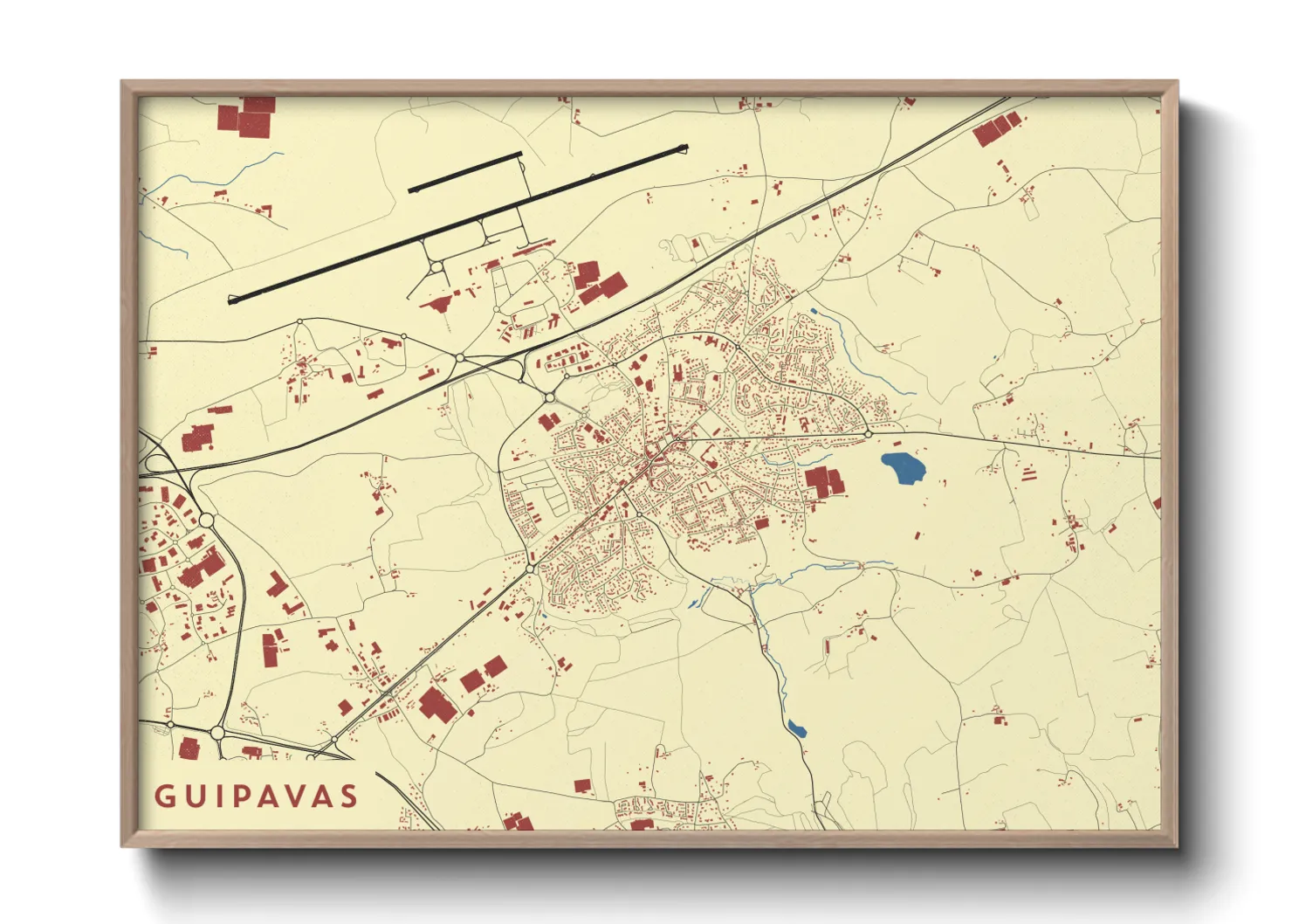 Une affiche de carte sur Guipavas