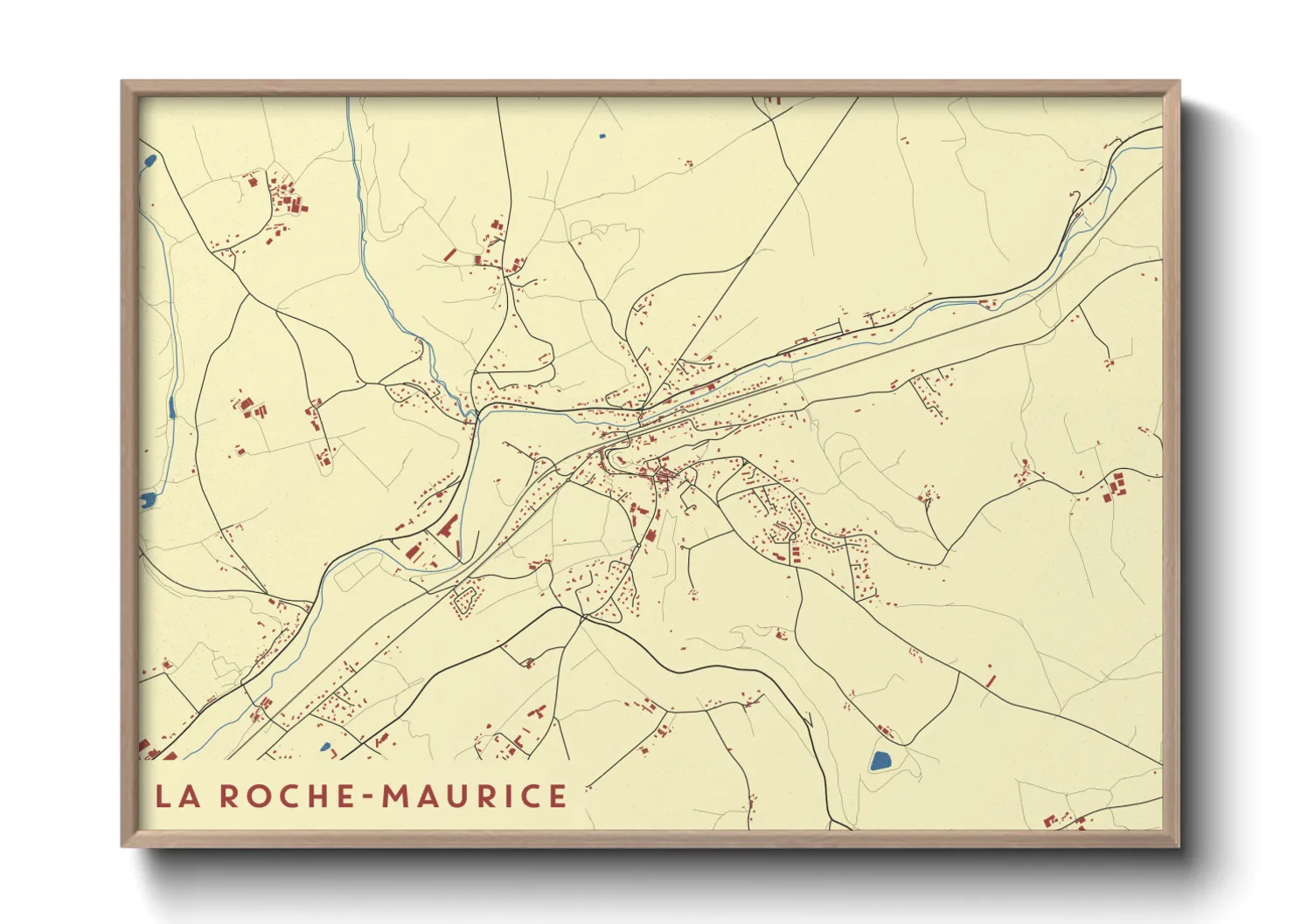 Une affiche de carte sur La Roche-Maurice