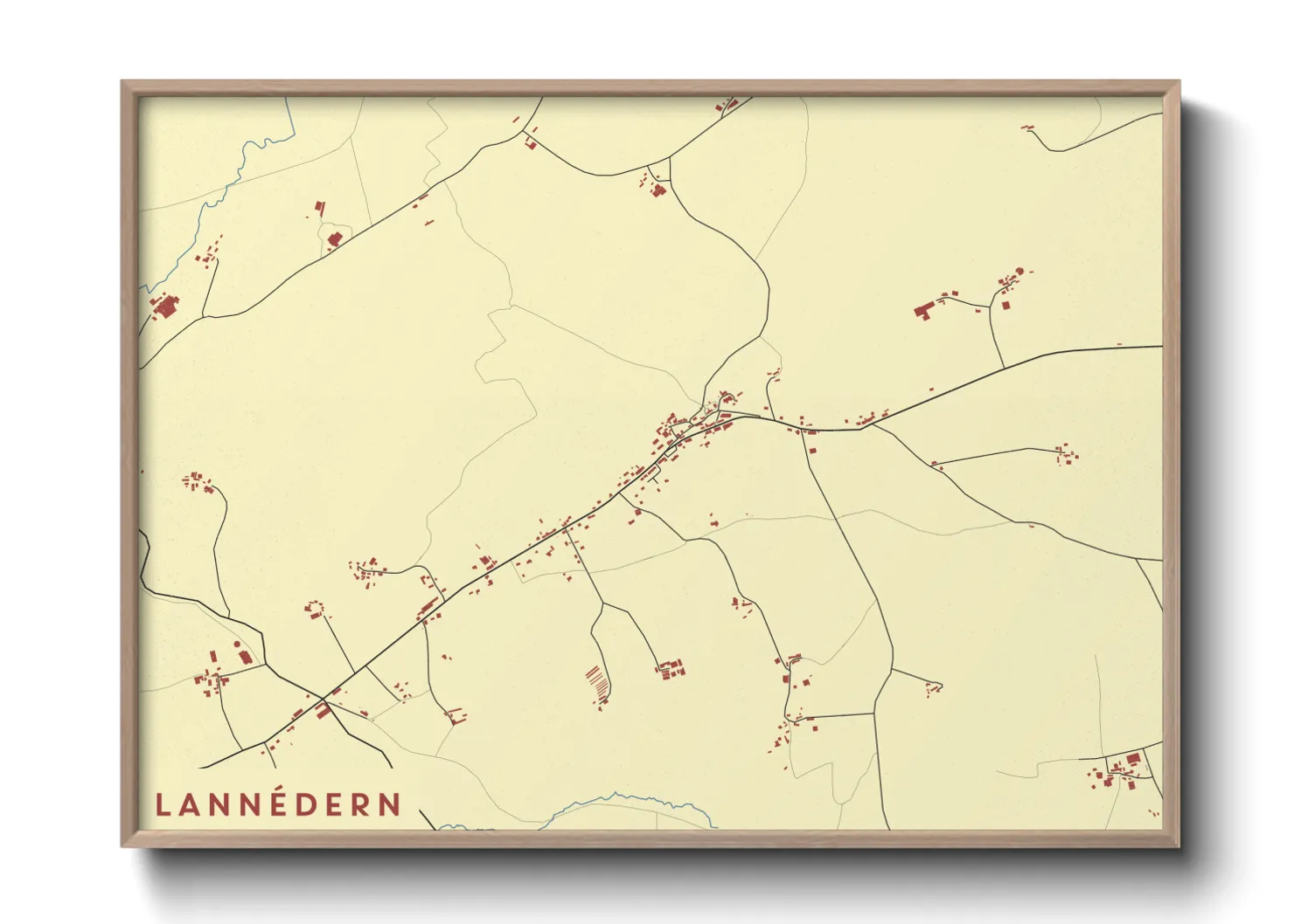 Une affiche de carte sur Lannédern