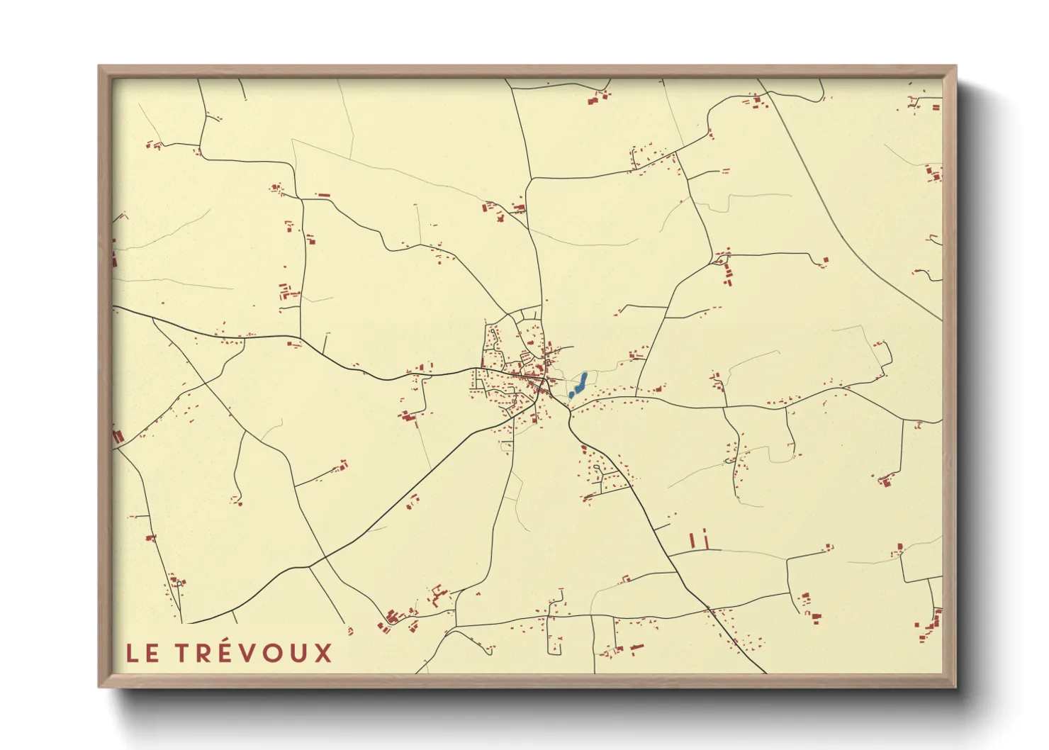 Une affiche de carte sur Le Trévoux