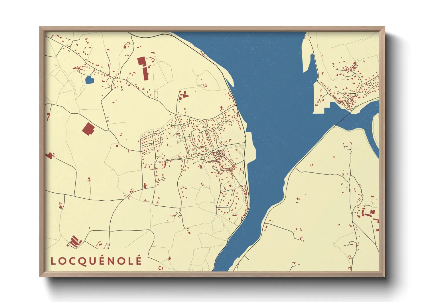 Une affiche de carte sur Locquénolé