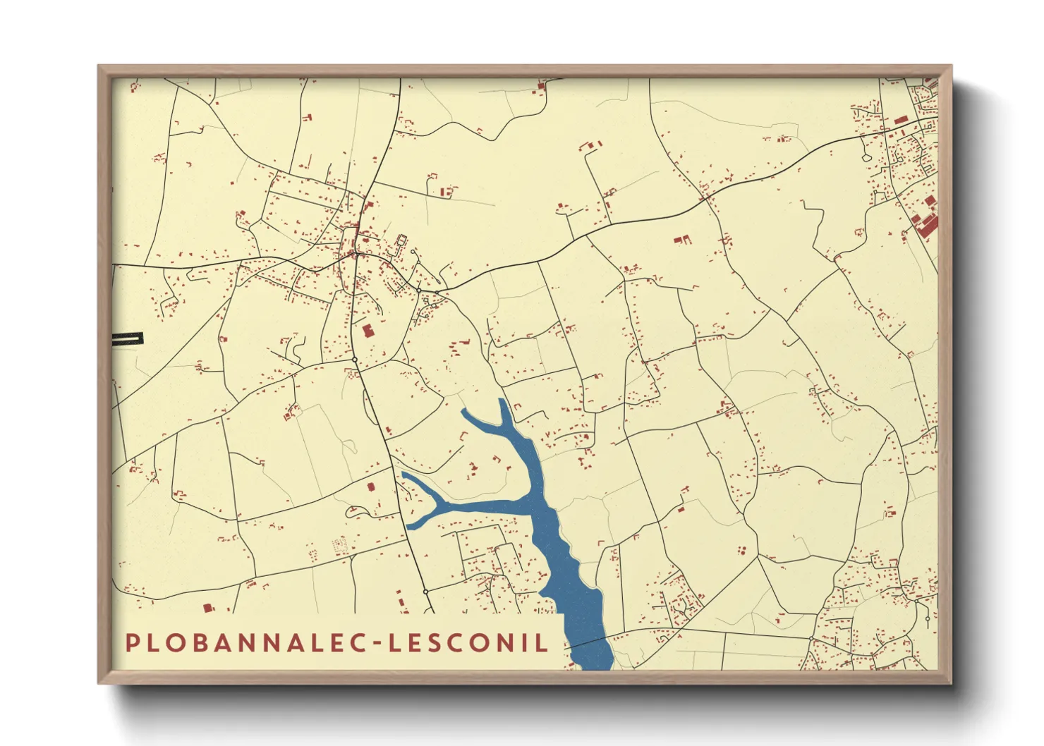 Une affiche de carte sur Plobannalec-Lesconil