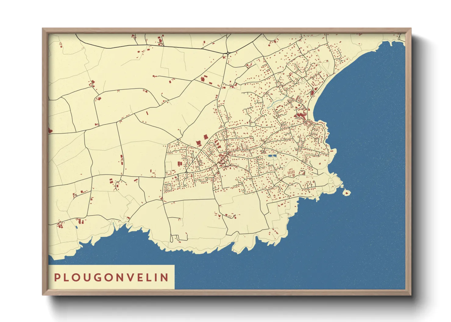 Une affiche de carte sur Plougonvelin
