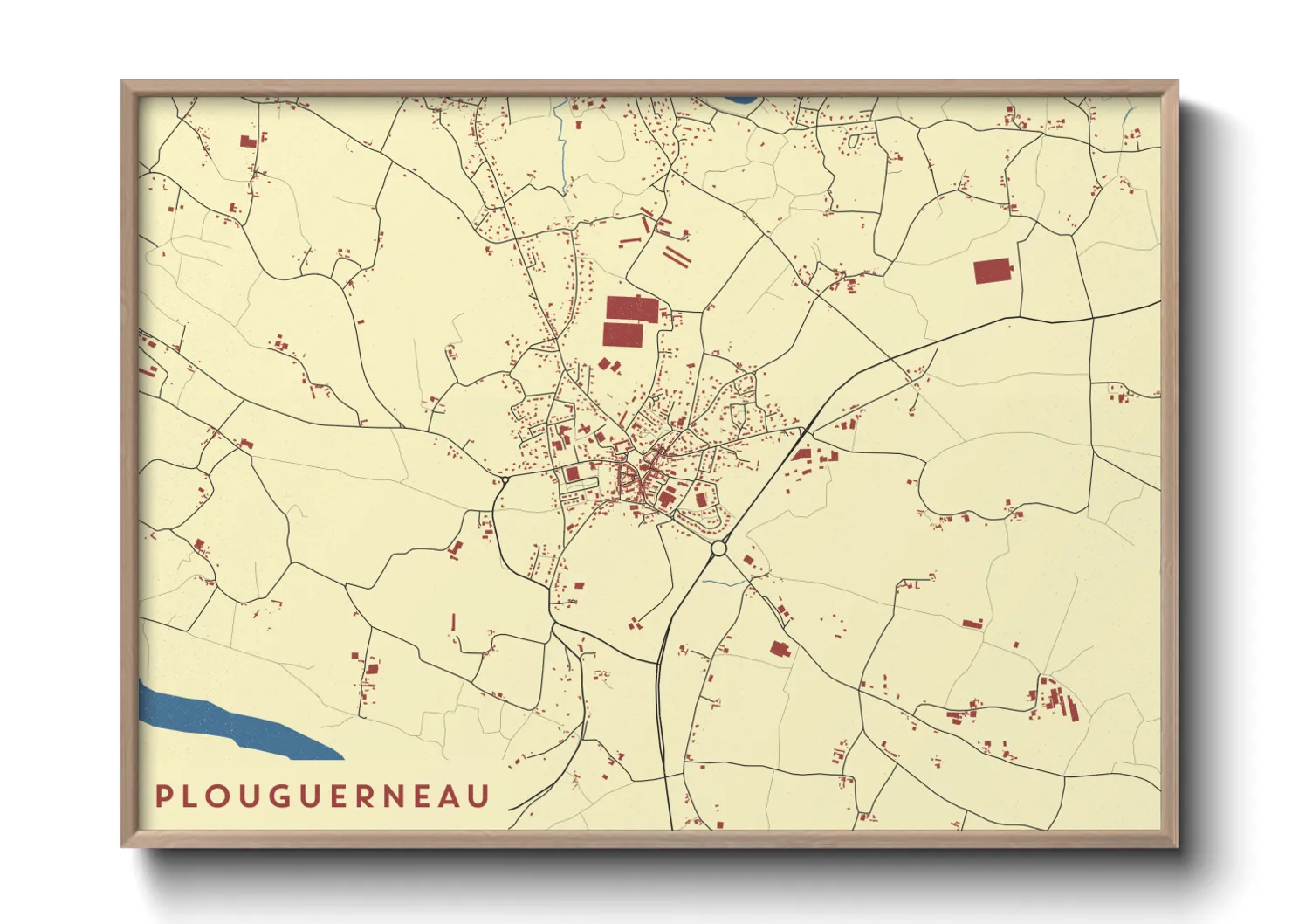 Une affiche de carte sur Plouguerneau