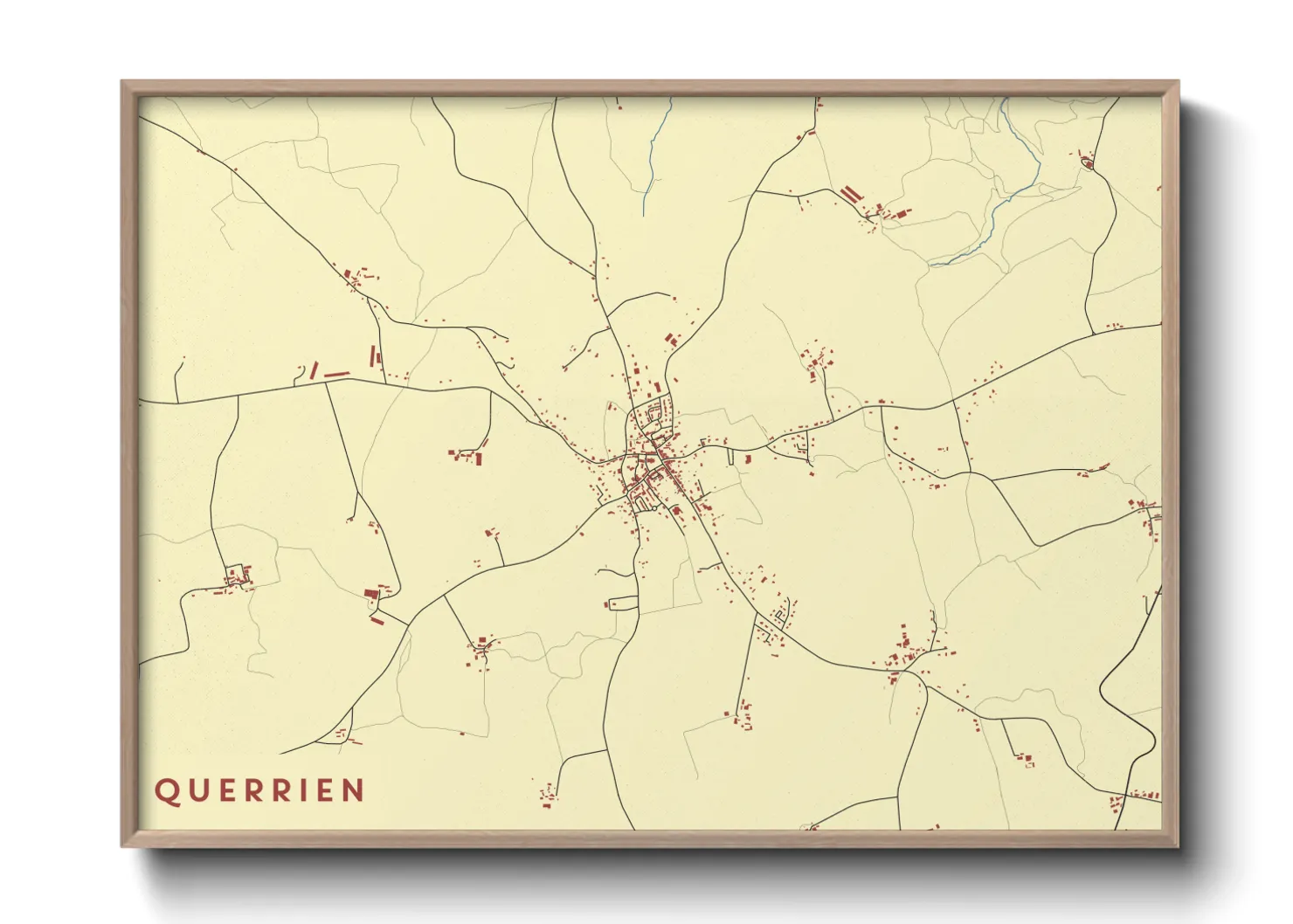 Une affiche de carte sur Querrien