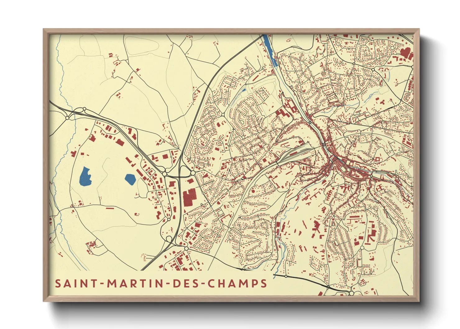 Une affiche de carte sur Saint-Martin-des-Champs