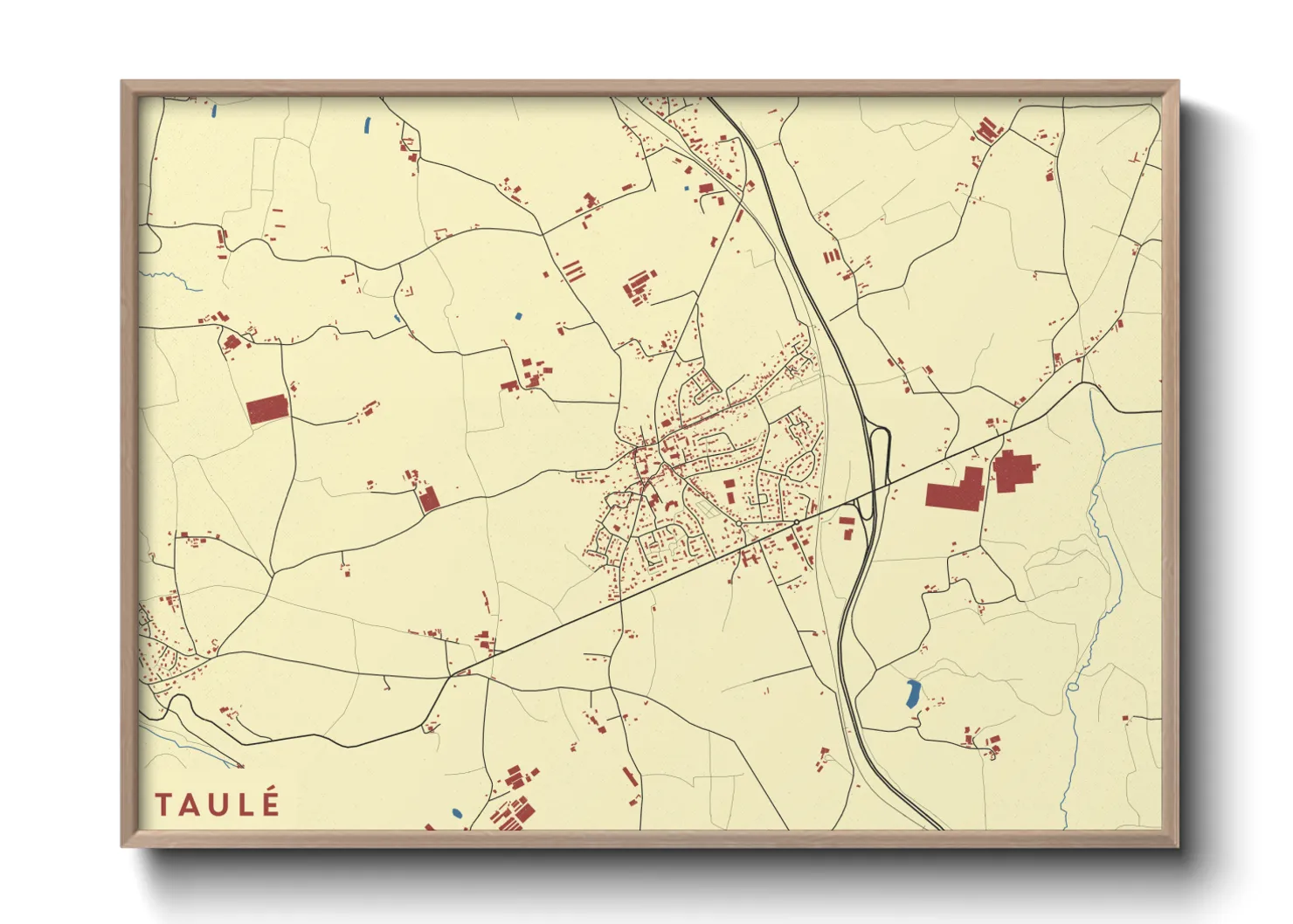 Une affiche de carte sur Taulé