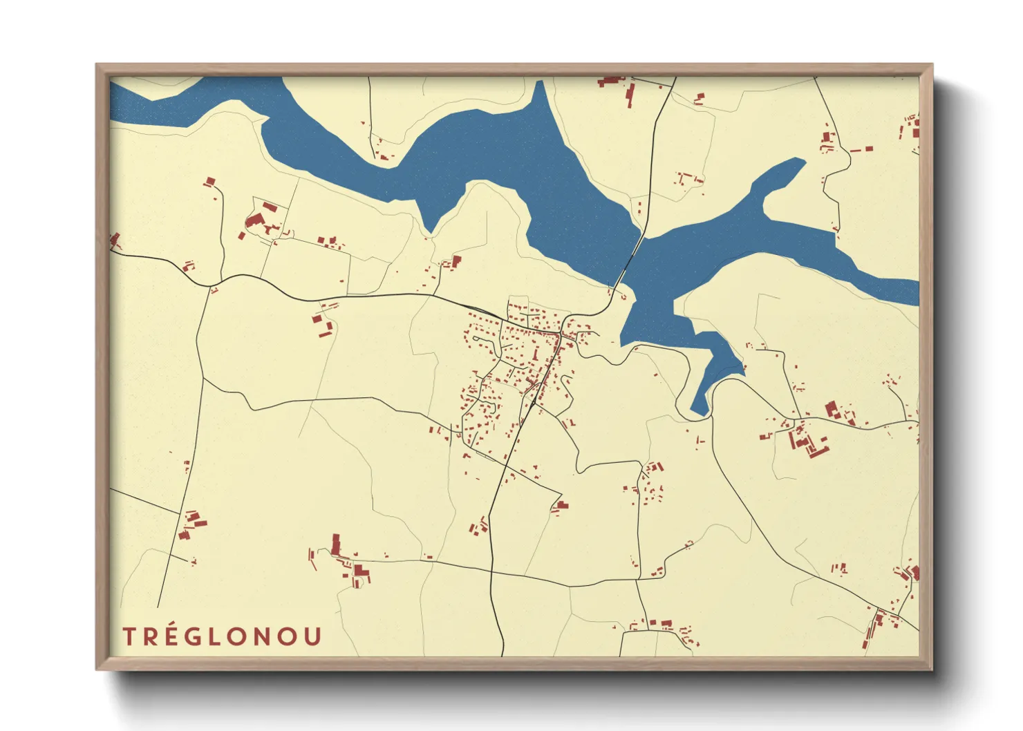 Une affiche de carte sur Tréglonou