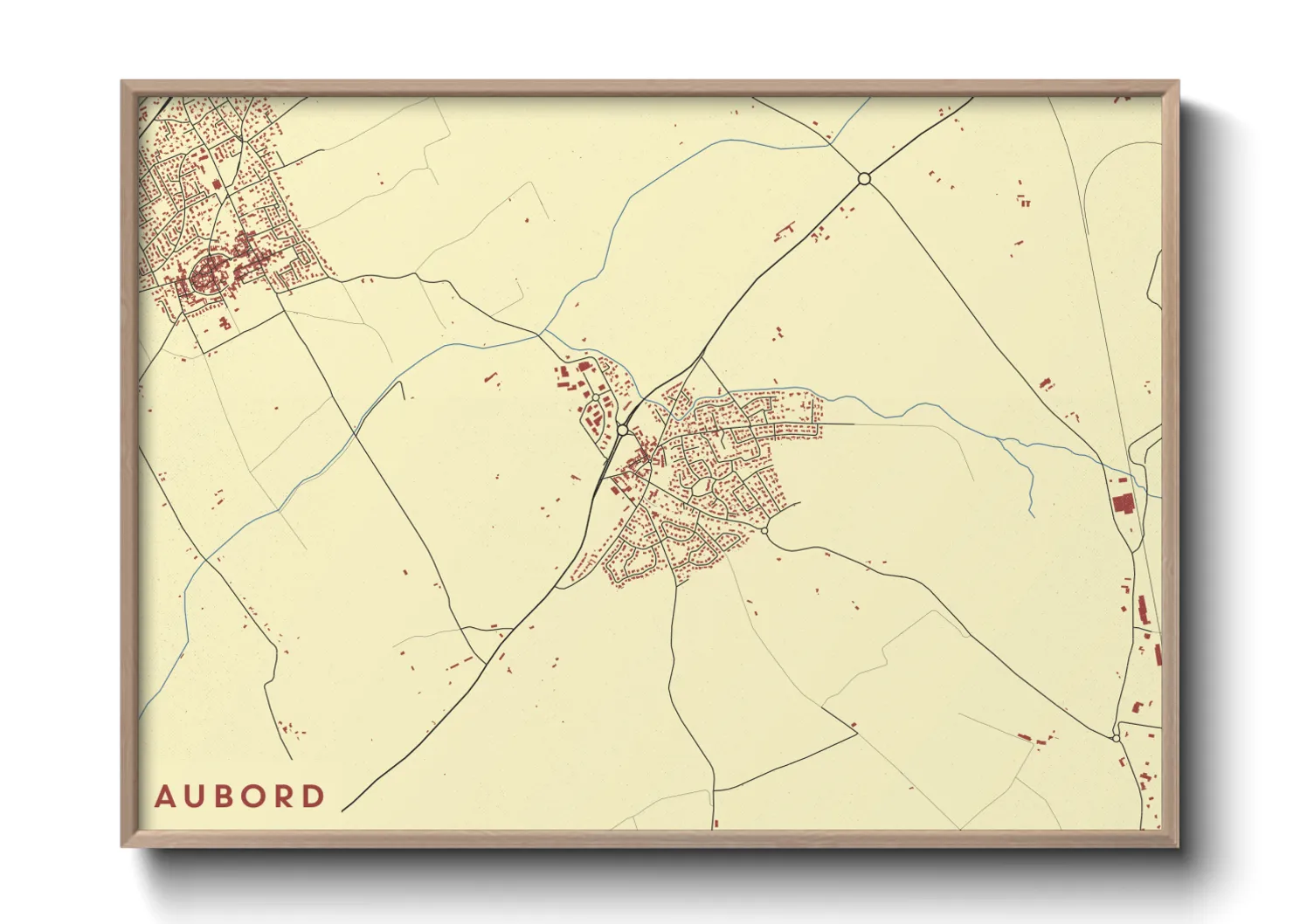 Une affiche de carte sur Aubord