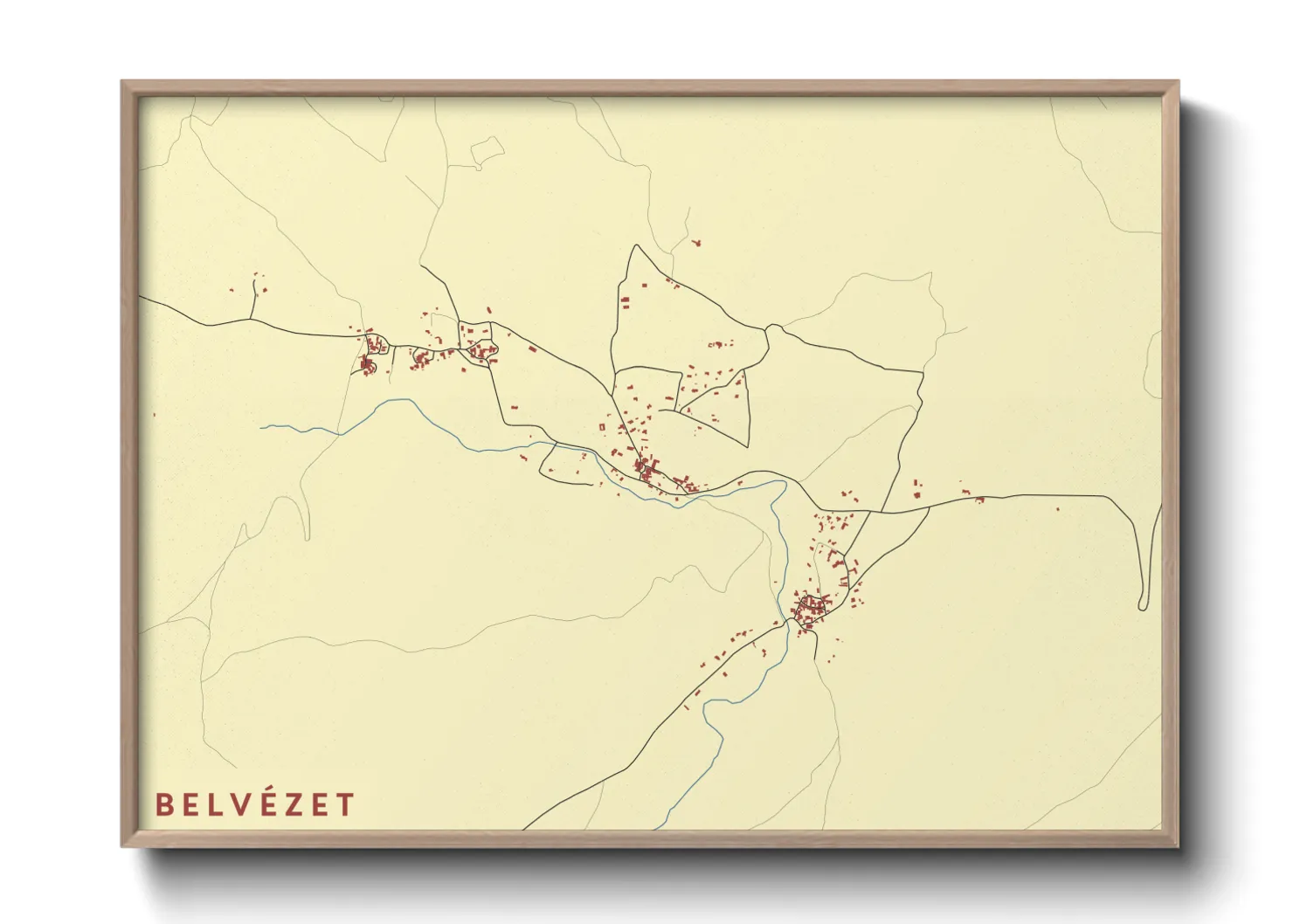 Une affiche de carte sur Belvézet