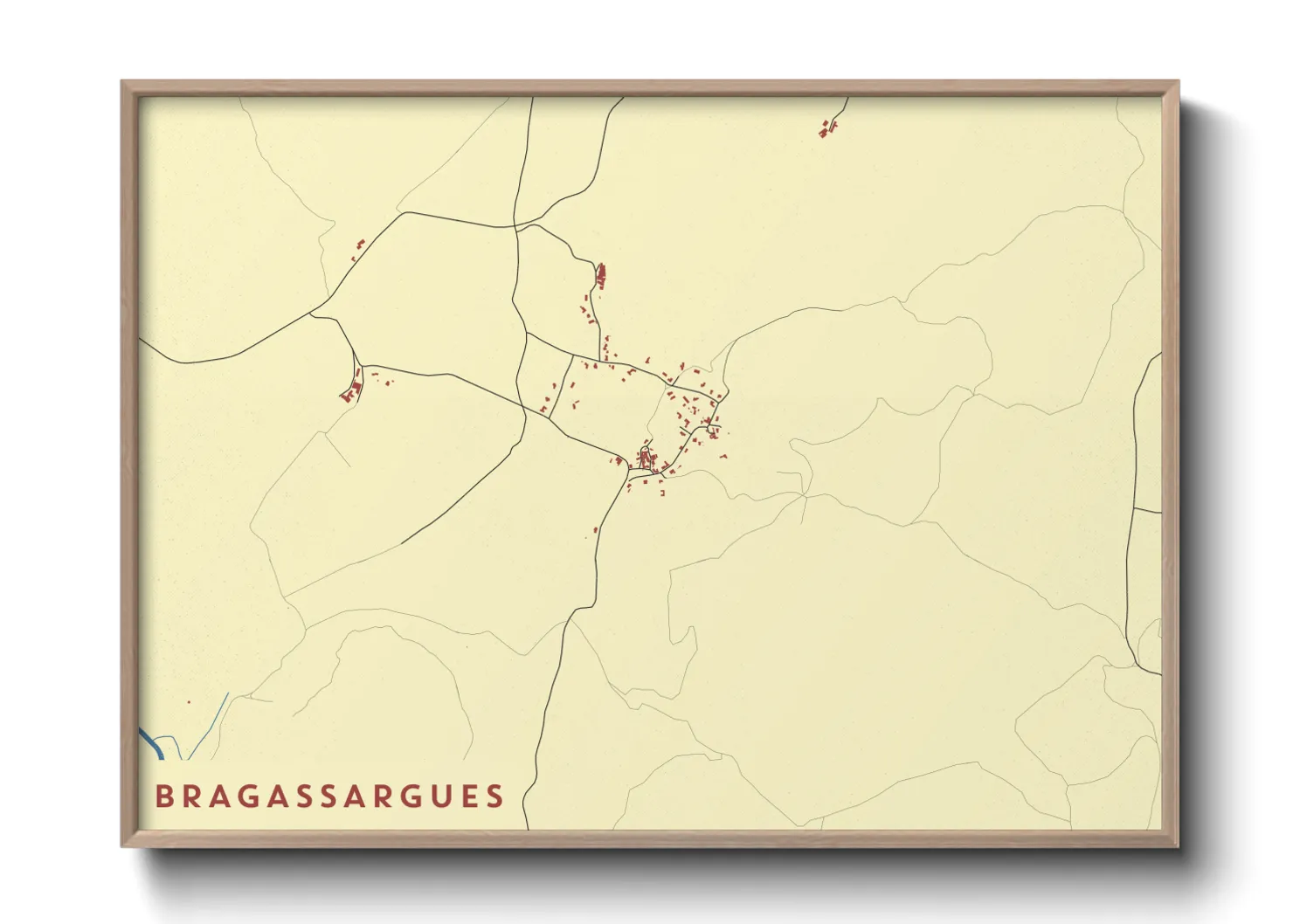 Une affiche de carte sur Bragassargues