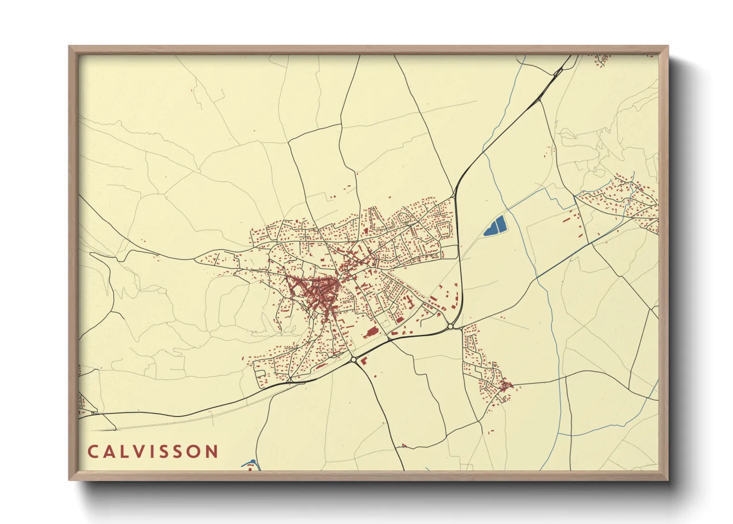 Une affiche de carte sur Calvisson