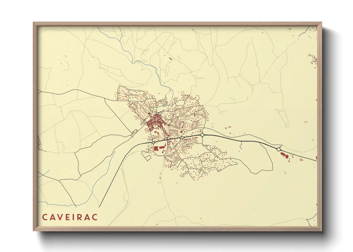 Une affiche de carte sur Caveirac