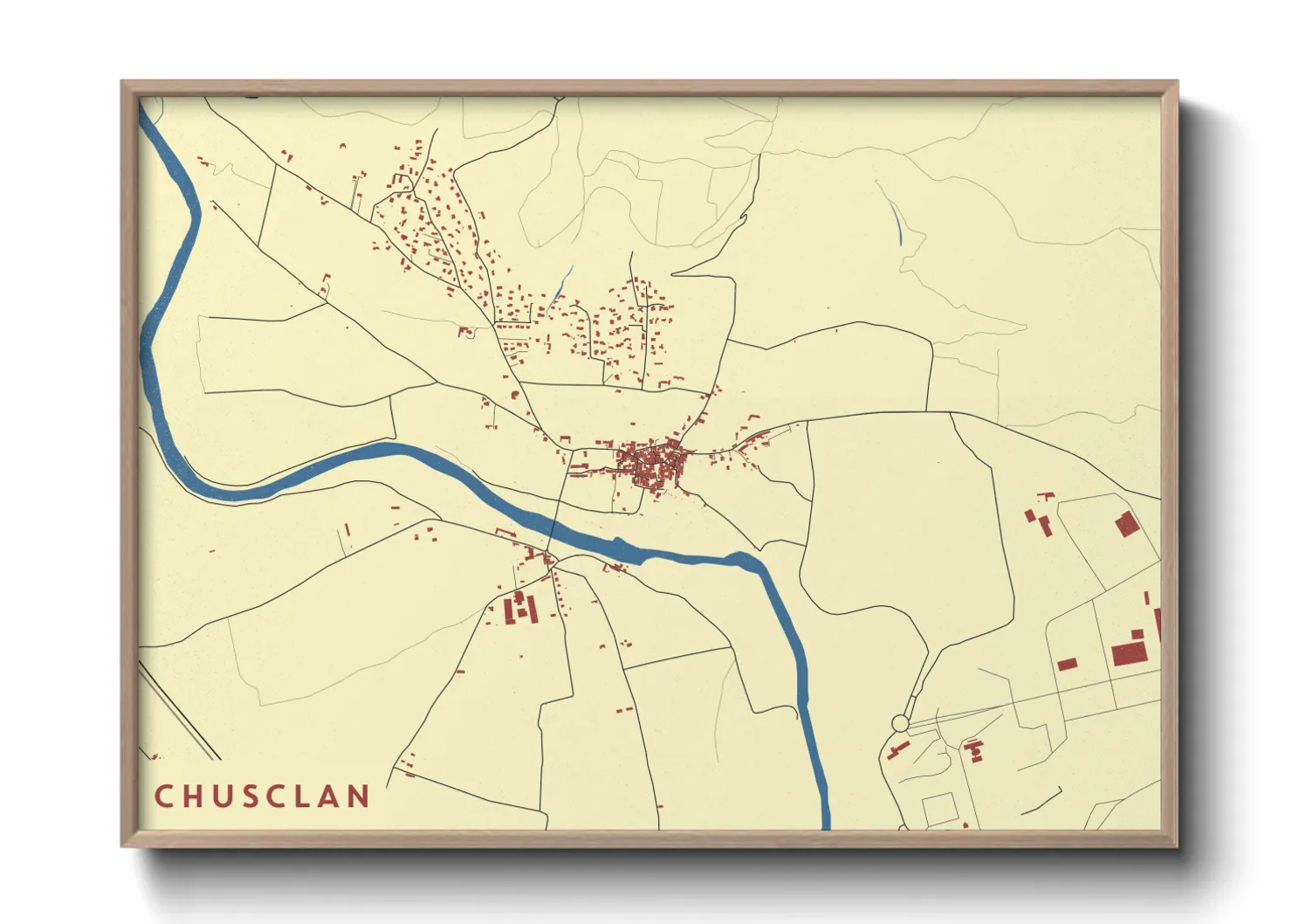 Une affiche de carte sur Chusclan