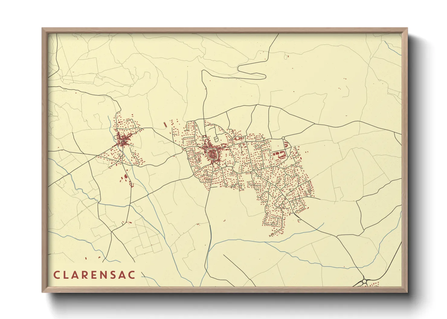 Une affiche de carte sur Clarensac