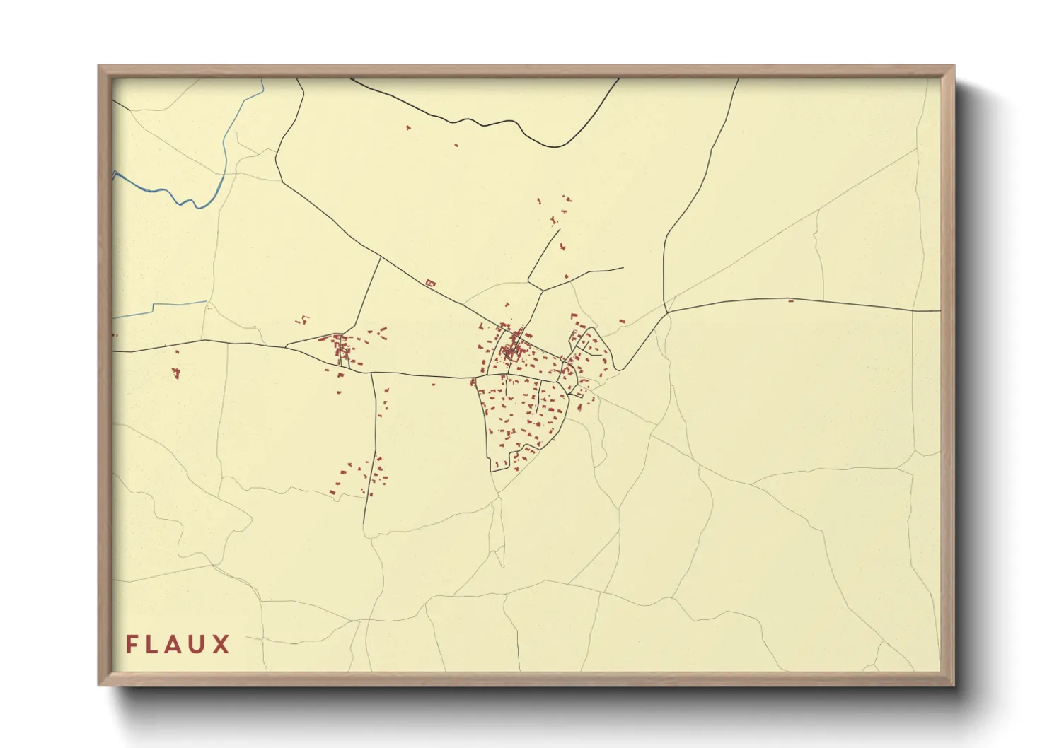 Une affiche de carte sur Flaux