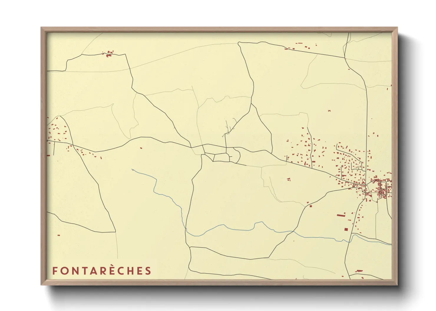 Une affiche de carte sur Fontarèches