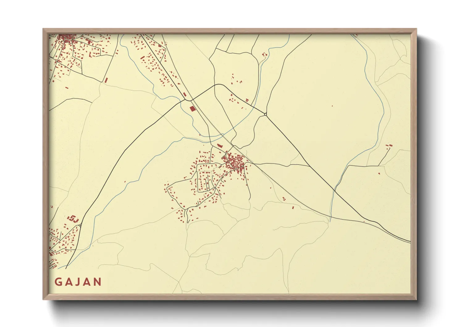 Une affiche de carte sur Gajan