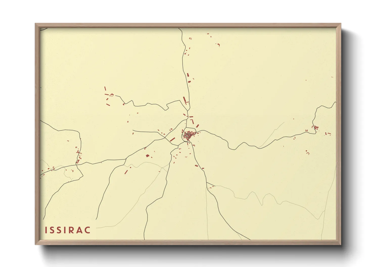 Une affiche de carte sur Issirac