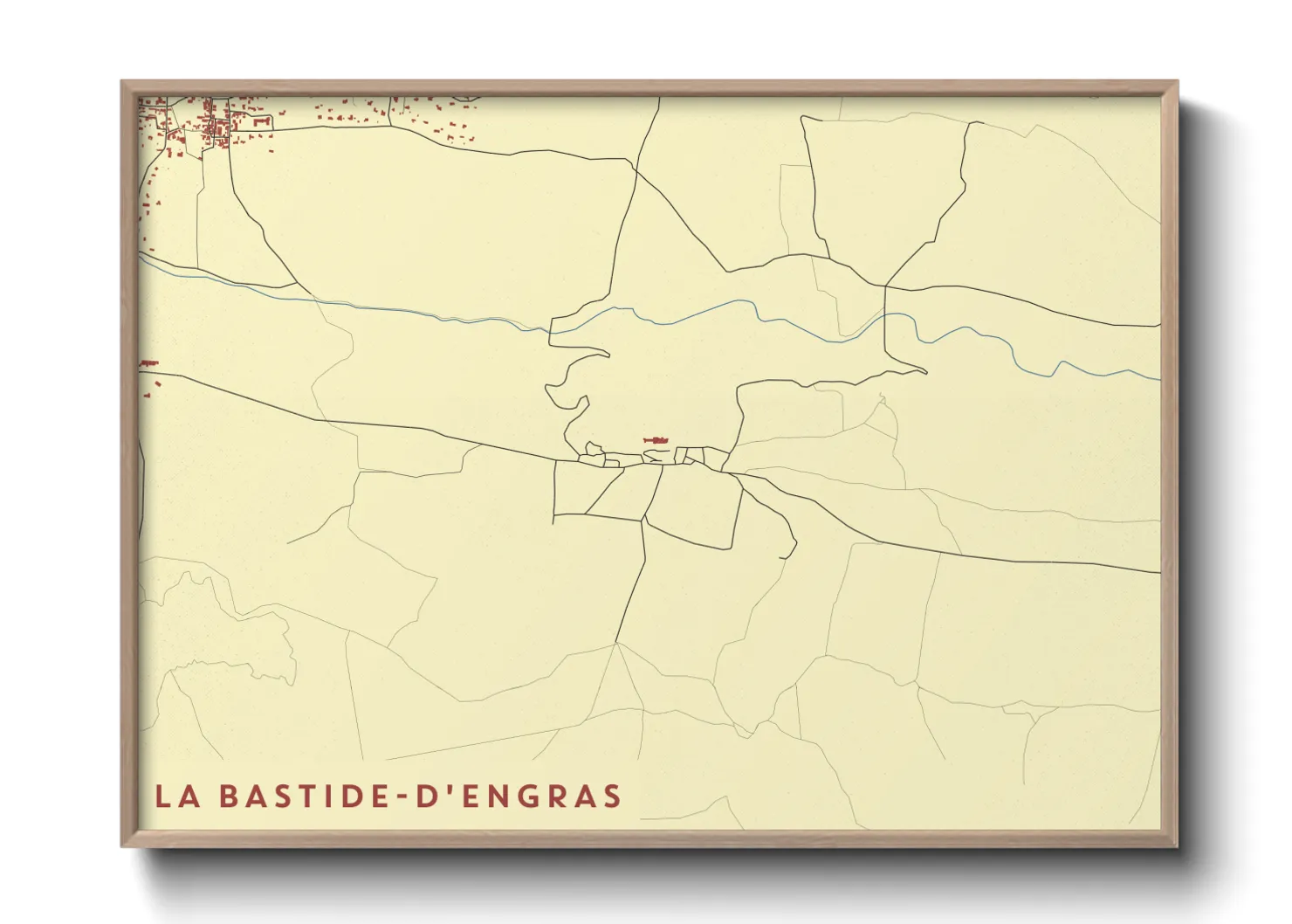 Une affiche de carte sur La Bastide-d'Engras