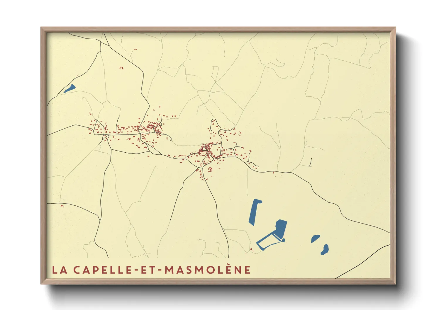 Une affiche de carte sur La Capelle-et-Masmolène