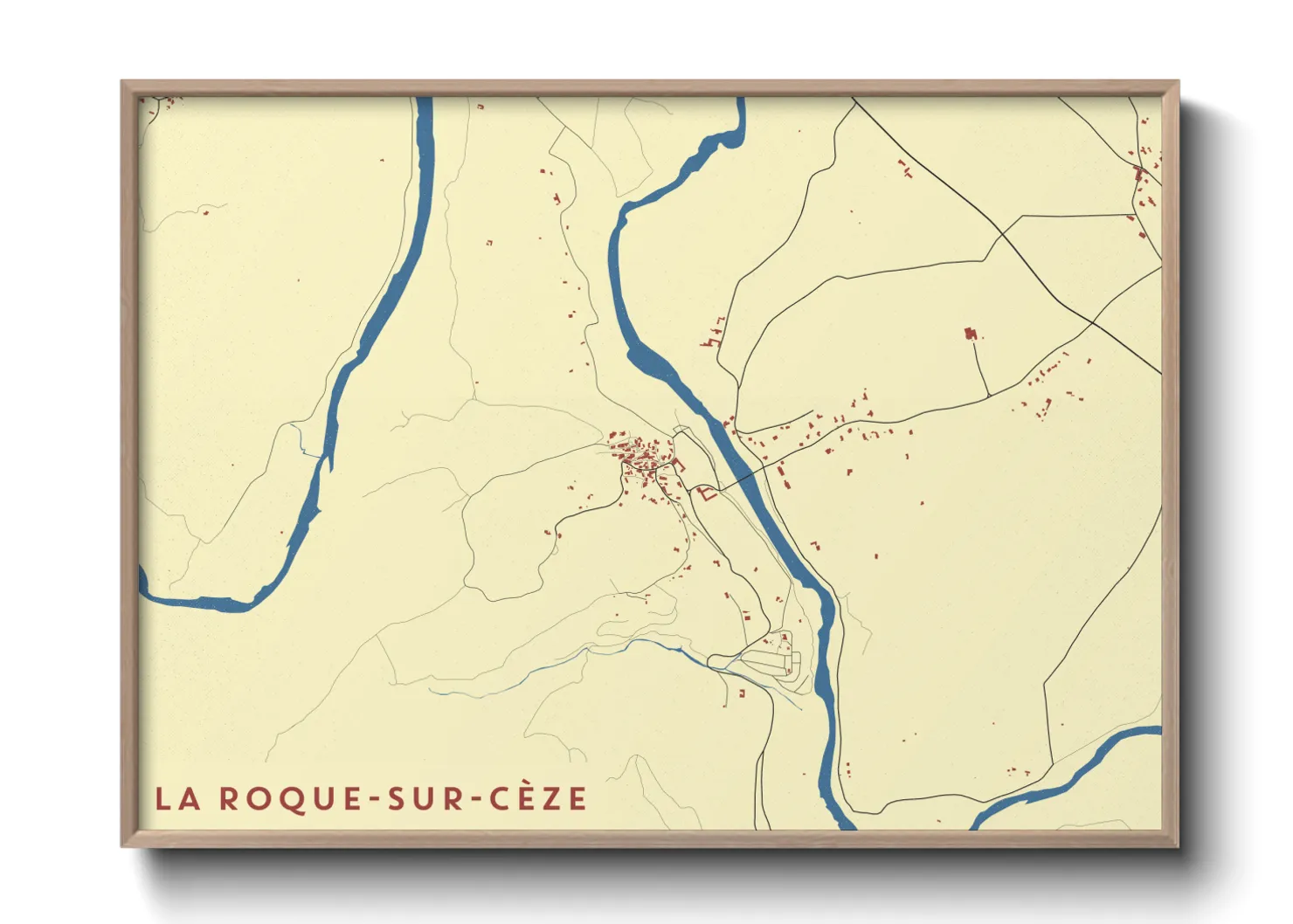 Une affiche de carte sur La Roque-sur-Cèze