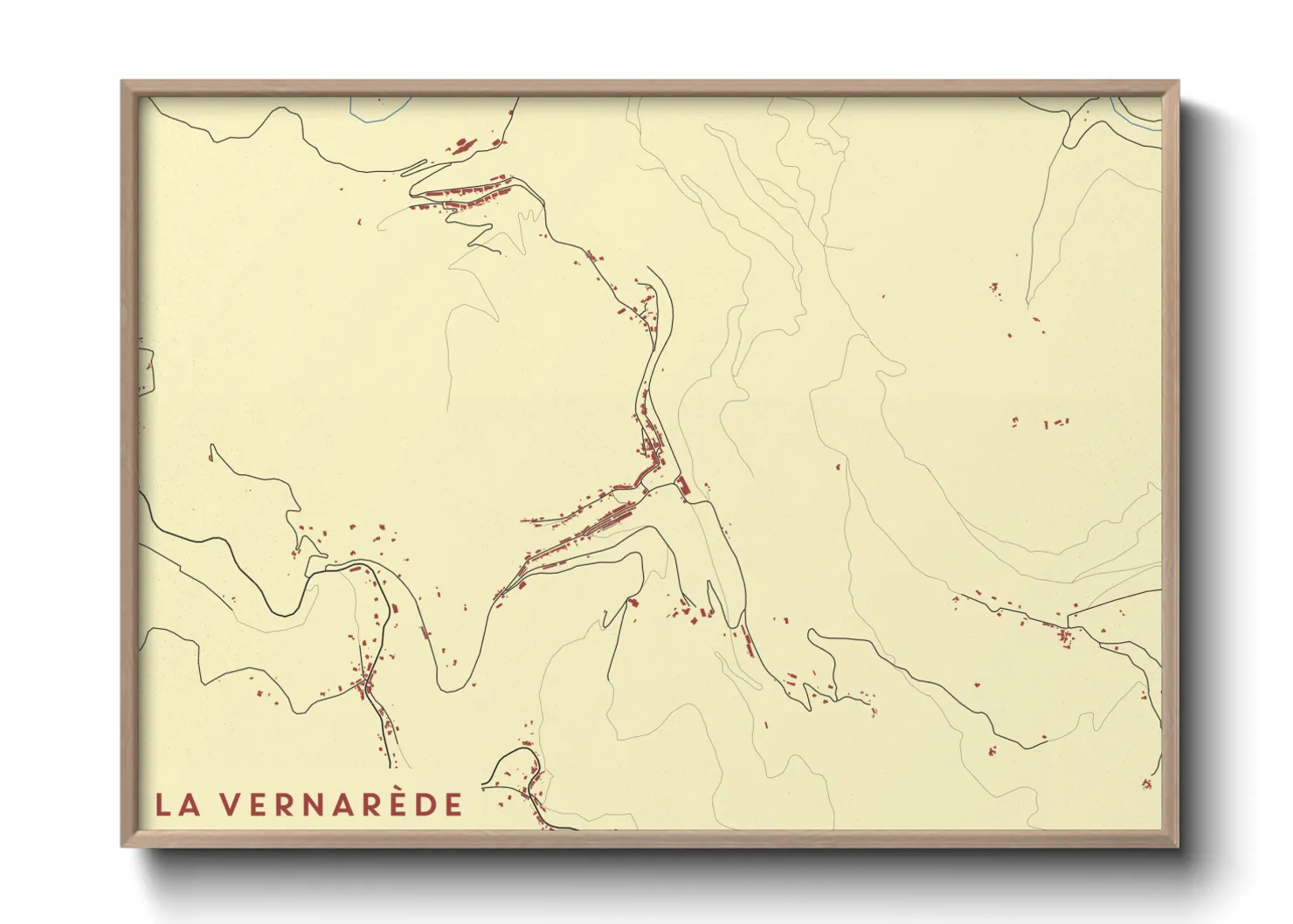 Une affiche de carte sur La Vernarède