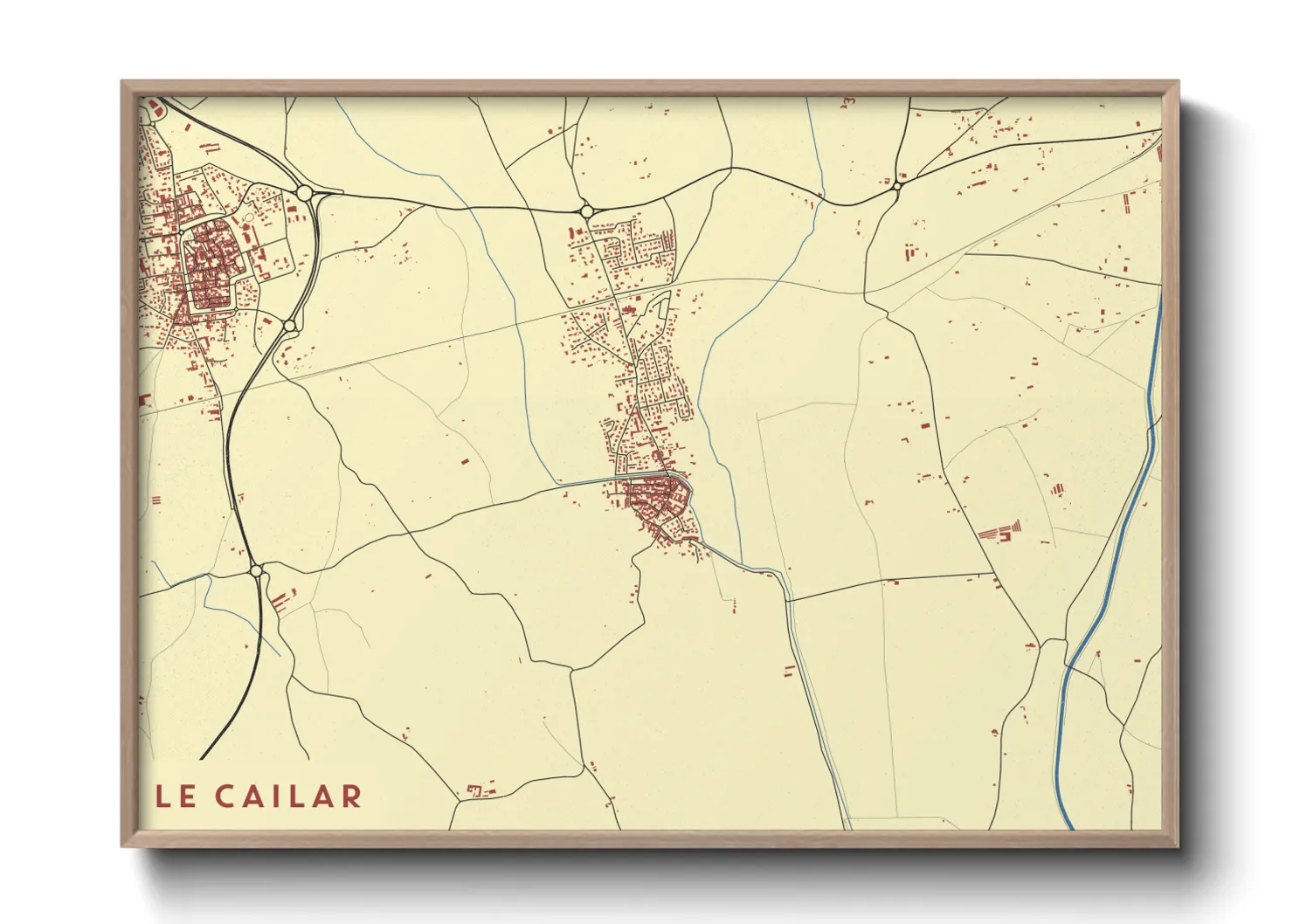 Une affiche de carte sur Le Cailar