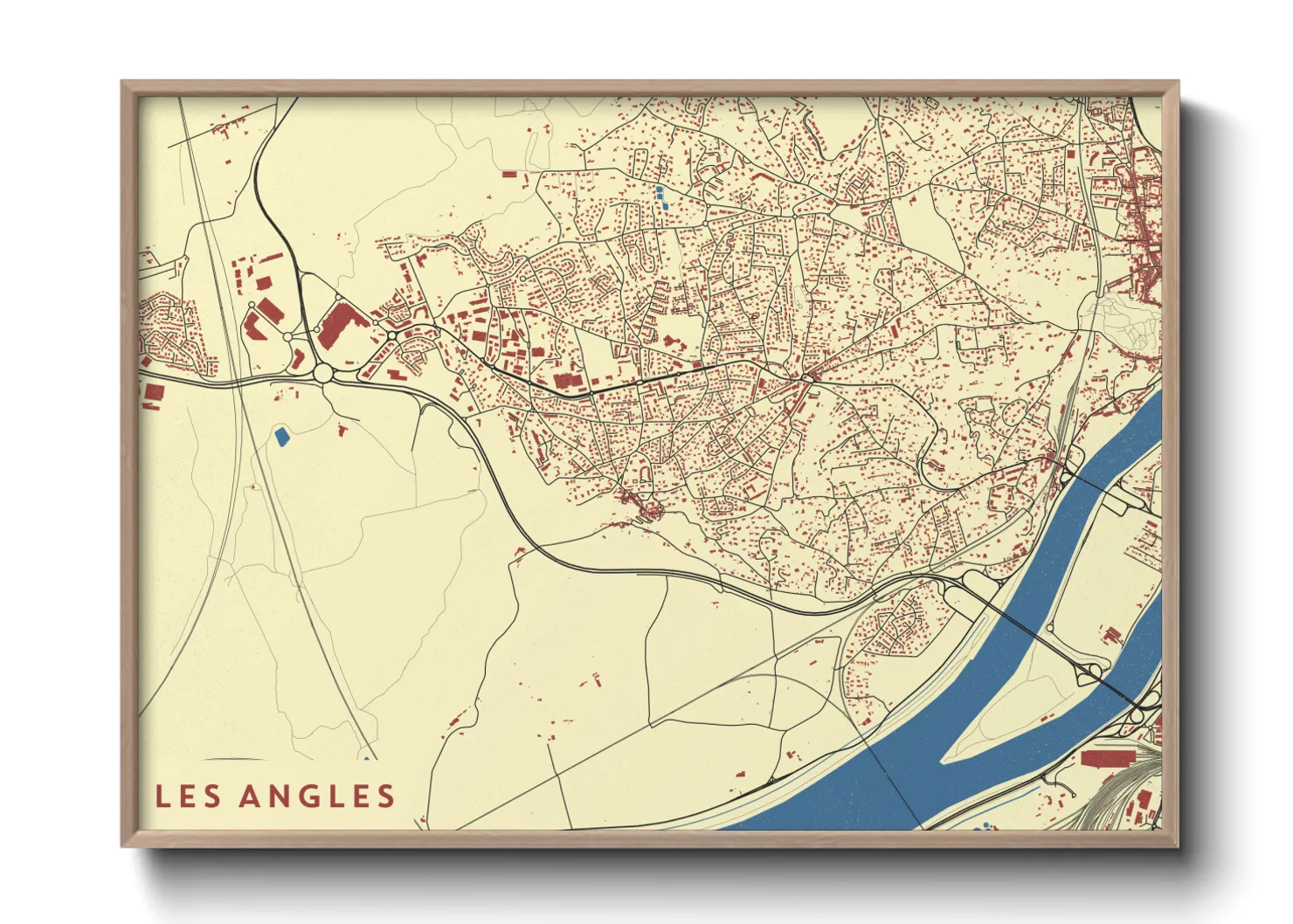 Une affiche de carte sur Les Angles