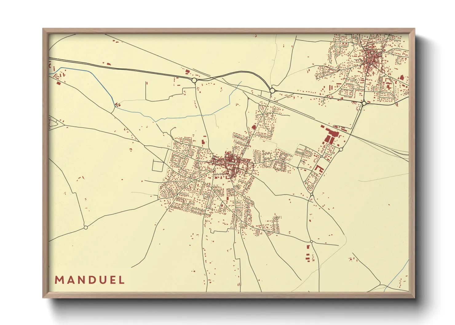 Une affiche de carte sur Manduel