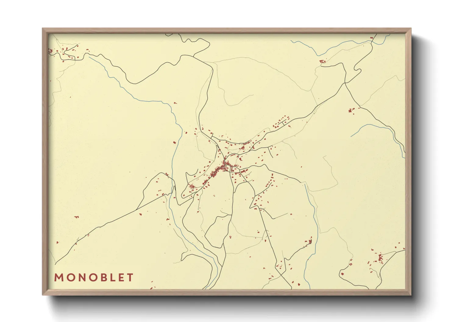 Une affiche de carte sur Monoblet
