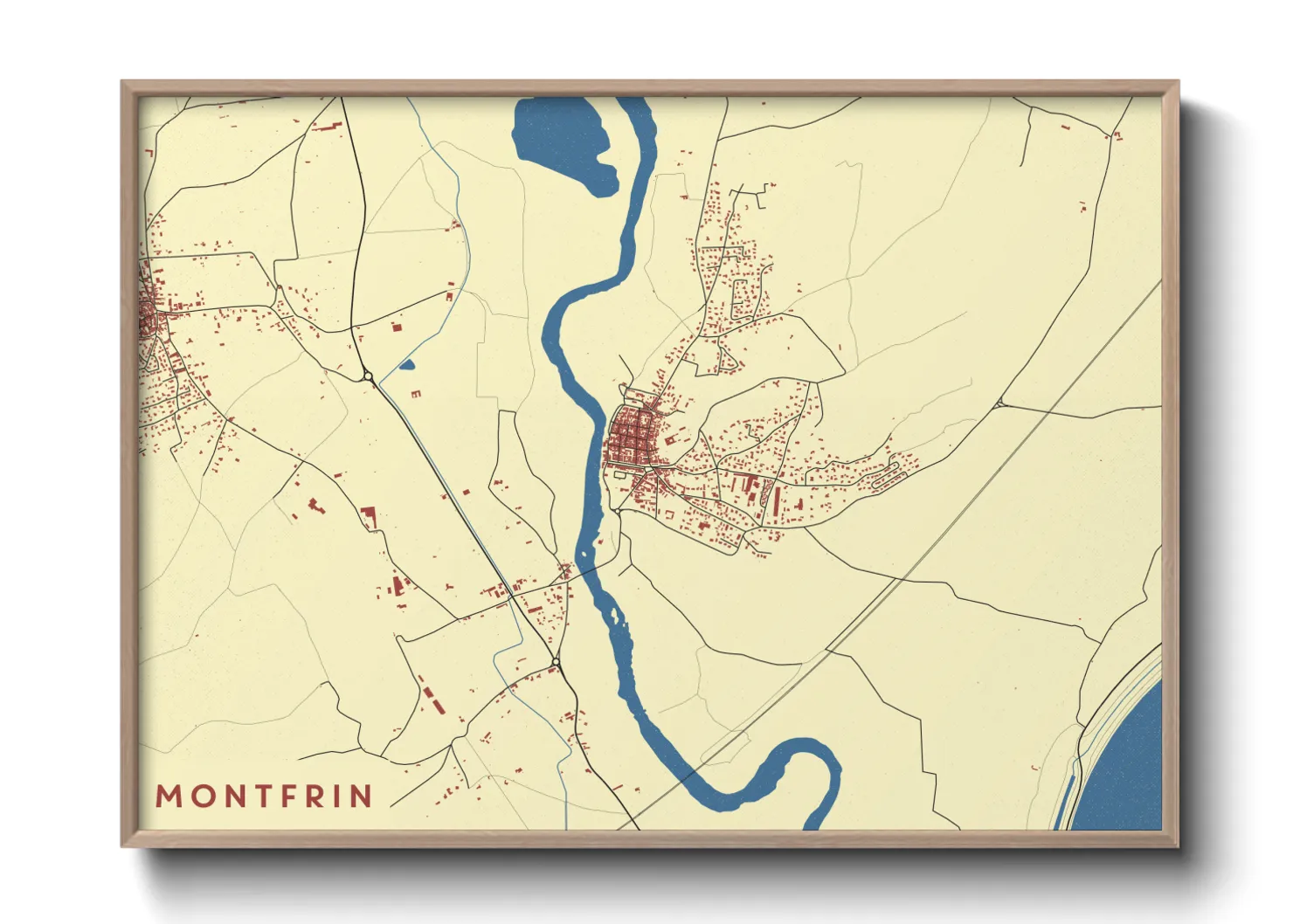 Une affiche de carte sur Montfrin